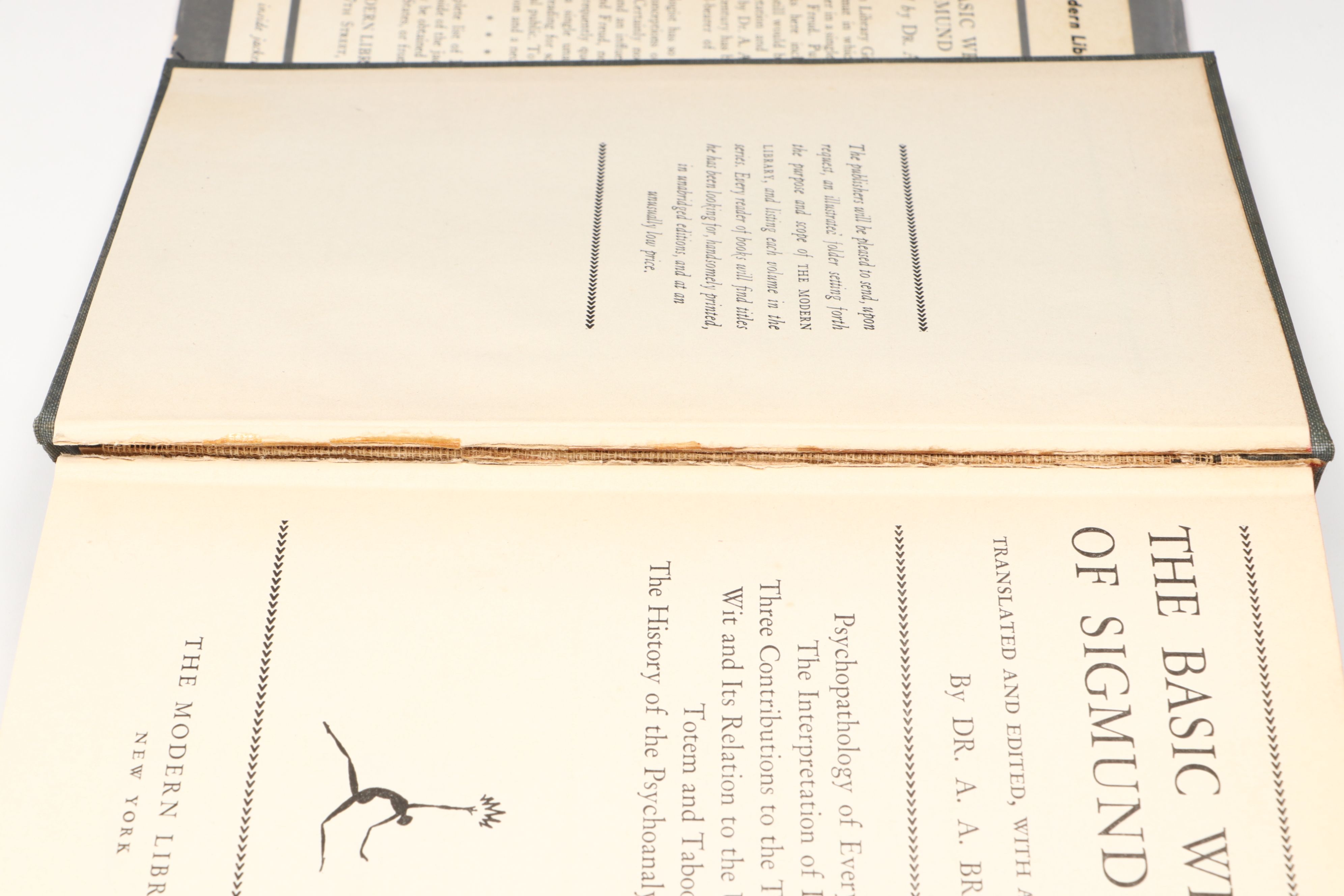 "The Basic Writings of Sigmund Freud" and More Modern Library Books, 1930s