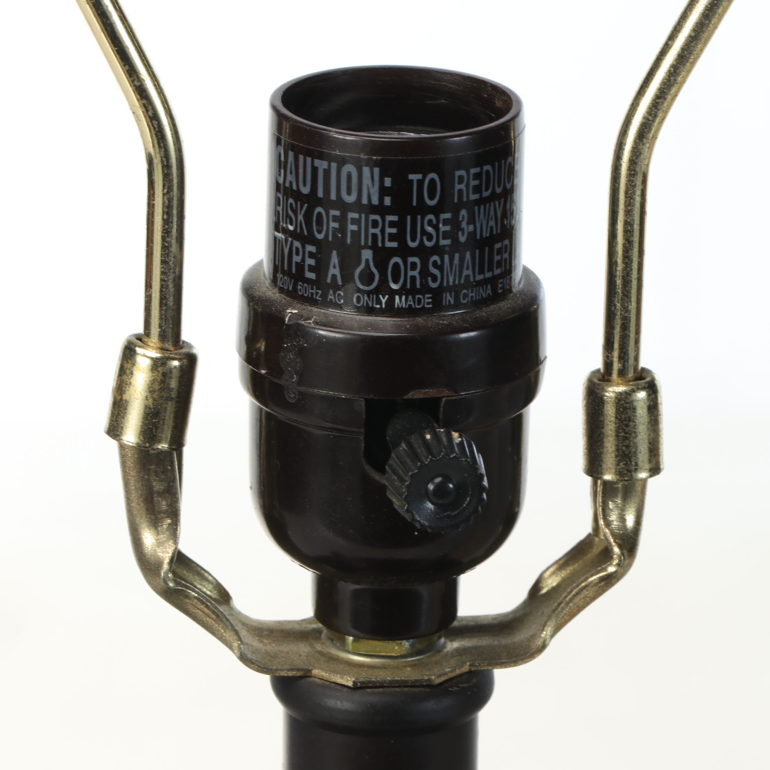 Oil Rubbed Bronze and Satin Glass Table Lamp with Faux Hide Bell Shade