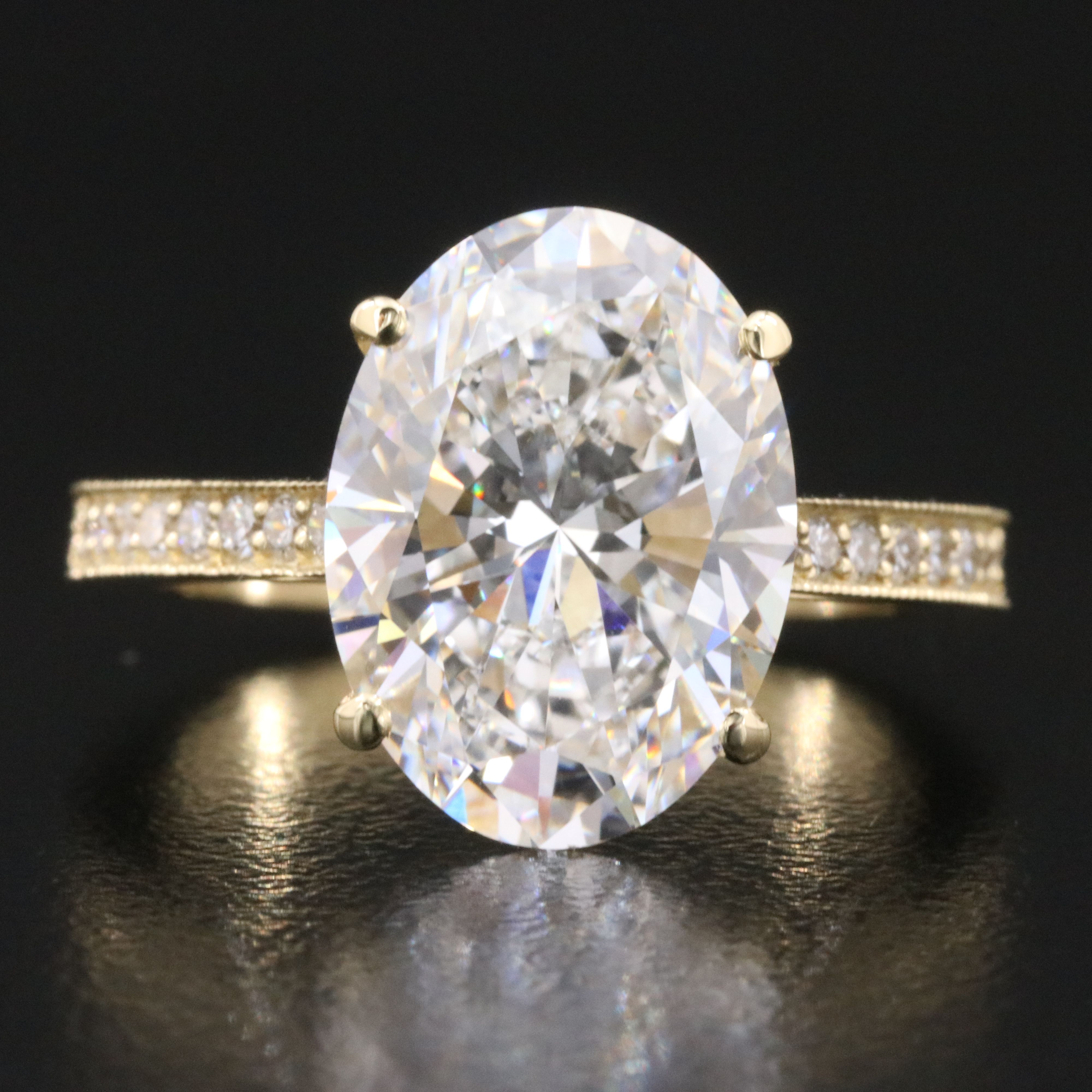 14K 5.24 CTW Lab Grown Diamond Ring