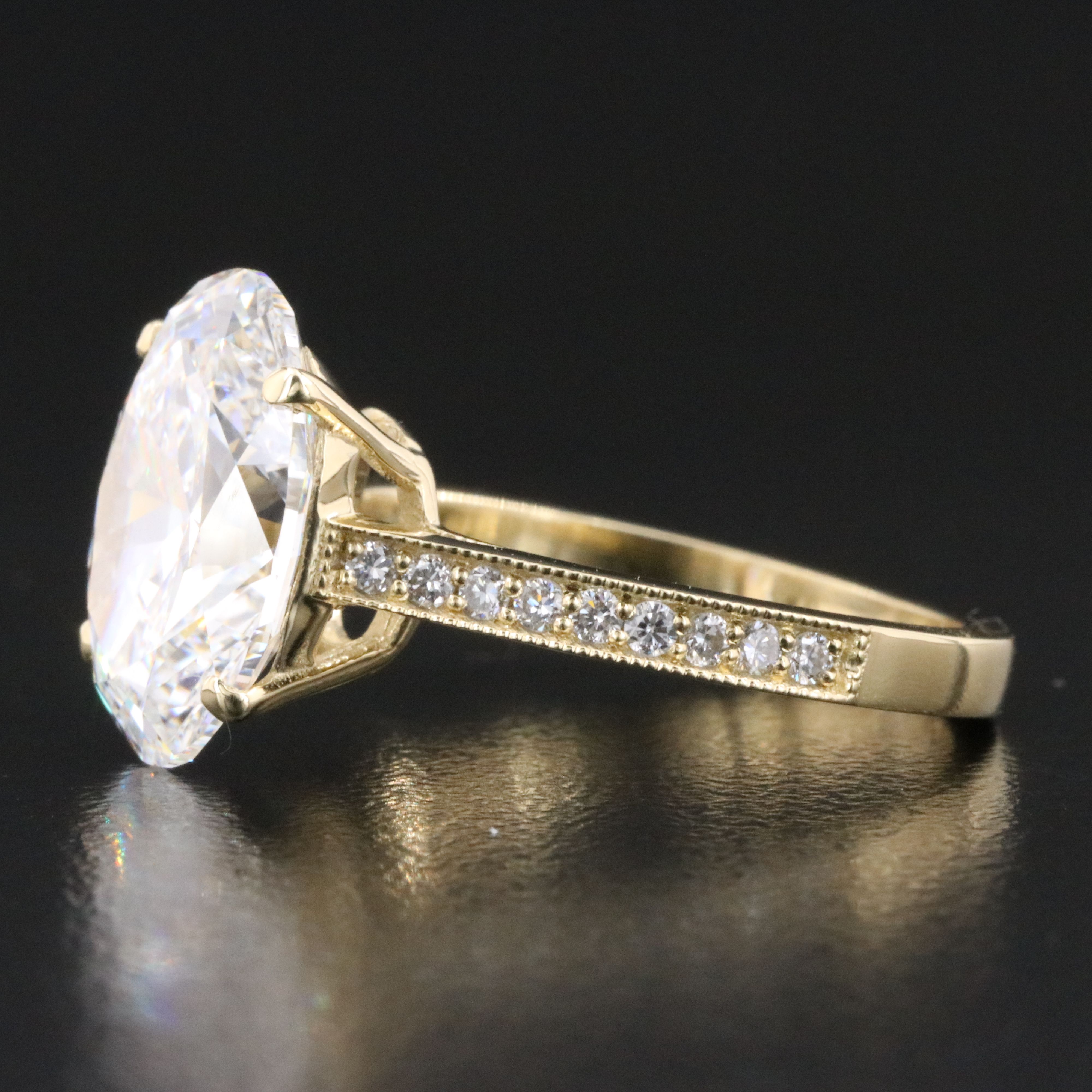 14K 5.24 CTW Lab Grown Diamond Ring