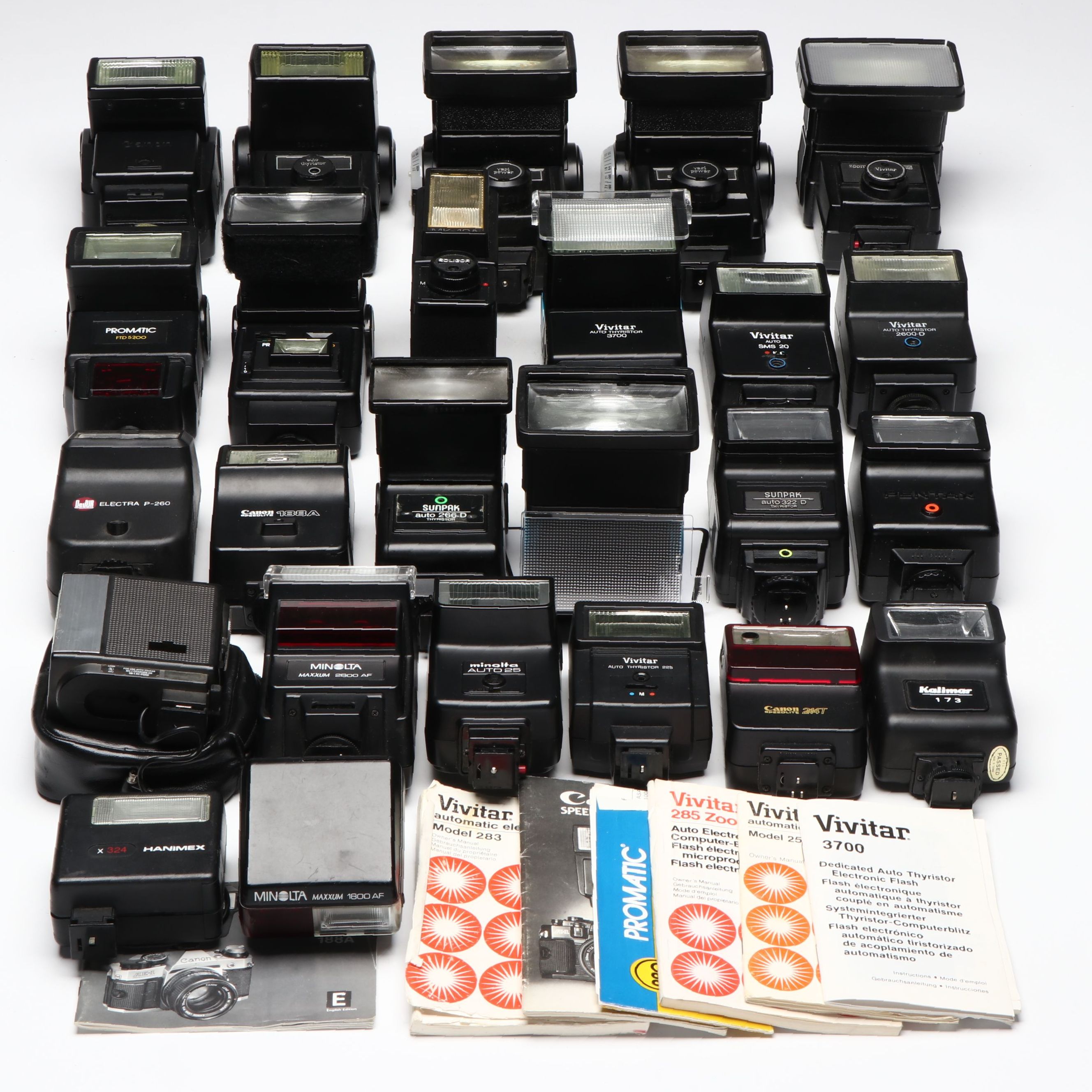 Vivitar, Minolta, Canon and More Hot Shoe Camera Flashes