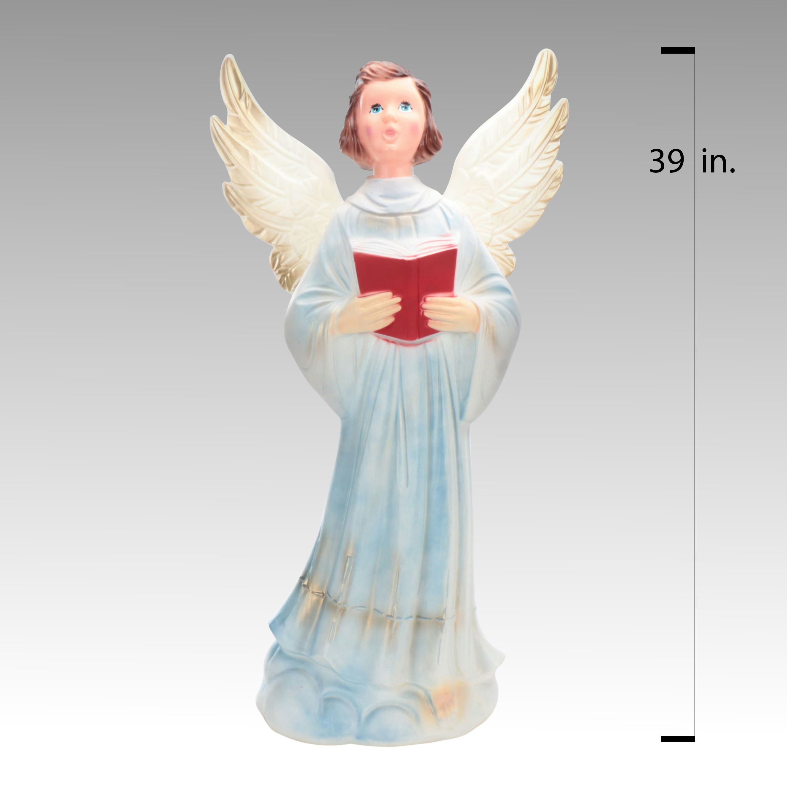Original Illuminated "Christmas Angel Singer" Seasonal Décor, Late 20th Century