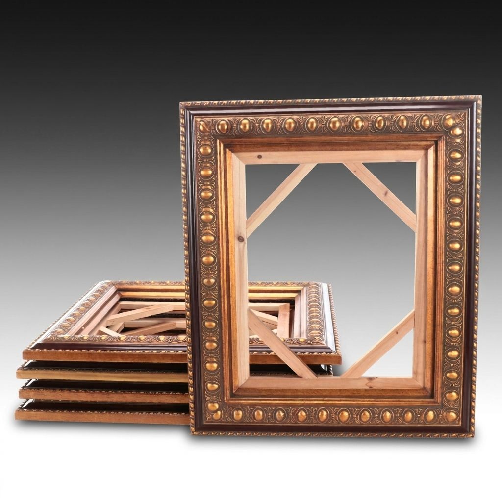 Decorated Gilt Wooden Picture Frames