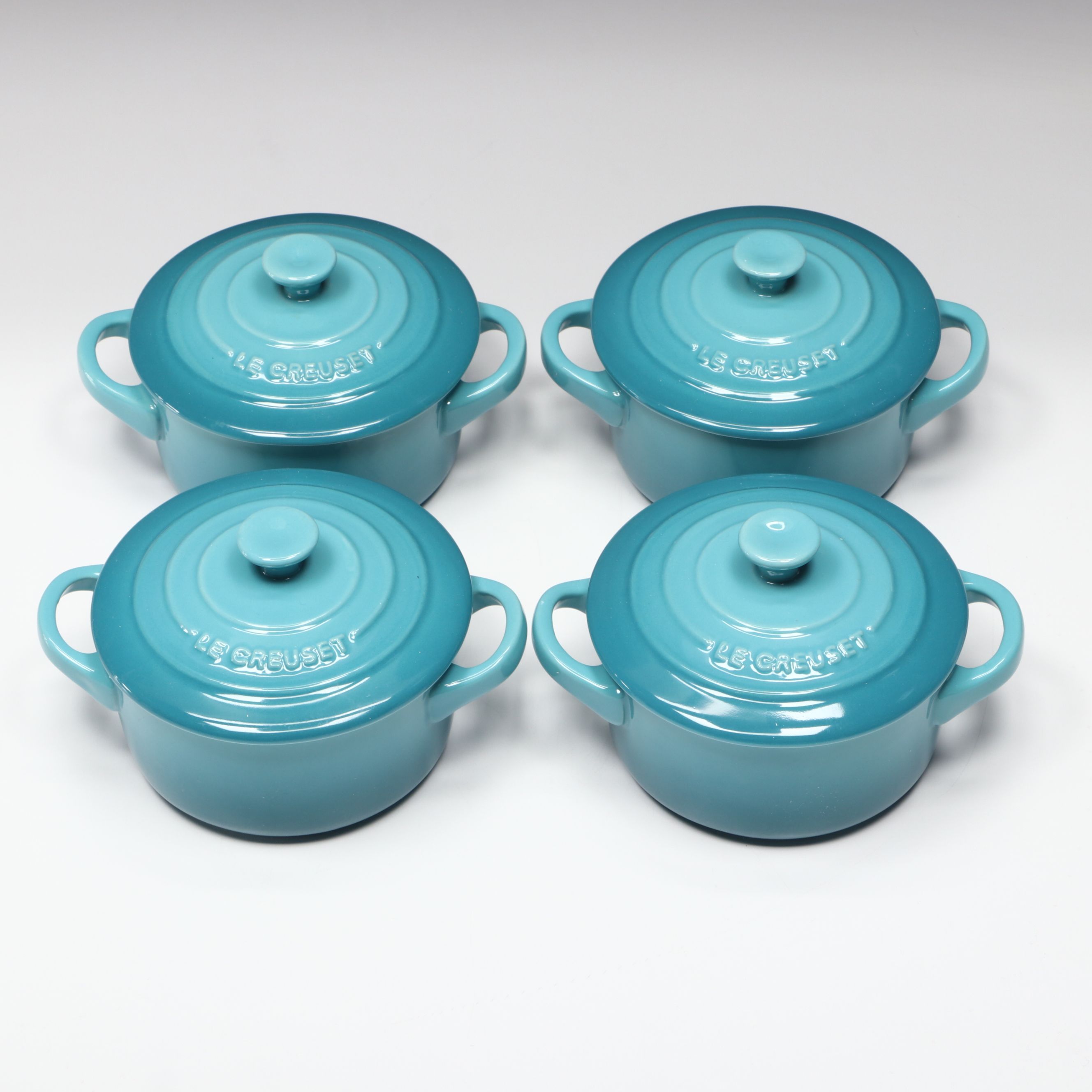 Le Creuset Caribbean Mini Round Stoneware Cocottes