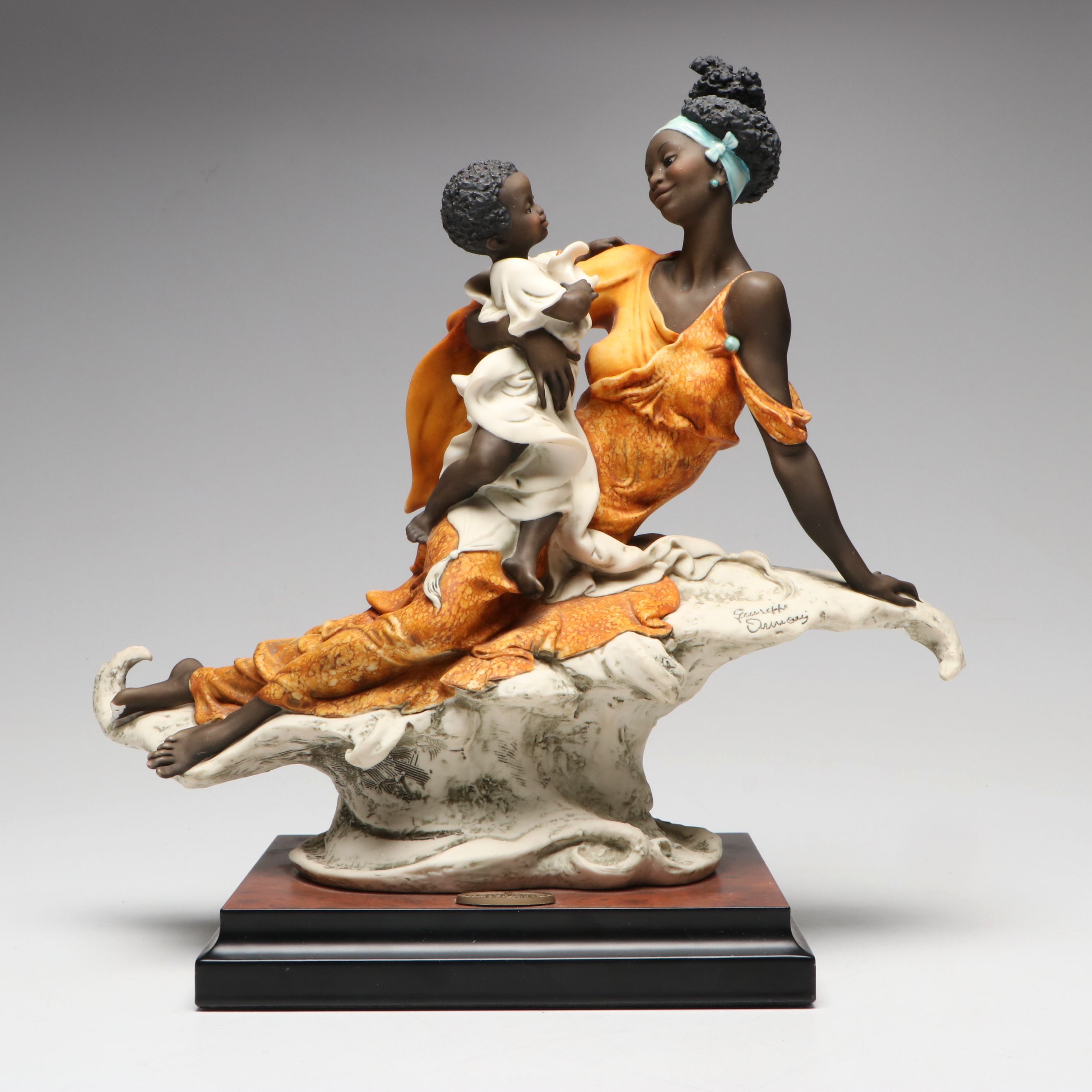 Giuseppe Armani Limited Edition "Black Maternity" Porcelain Figurine