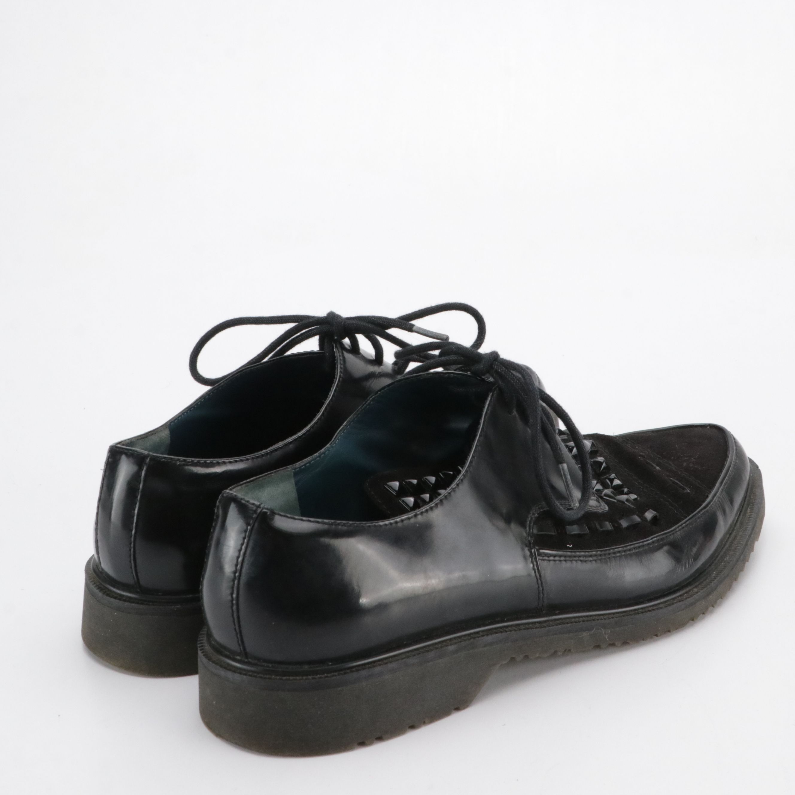 Marc by Marc Jacobs Studded Derby Shoes in Patent Leather and Suede