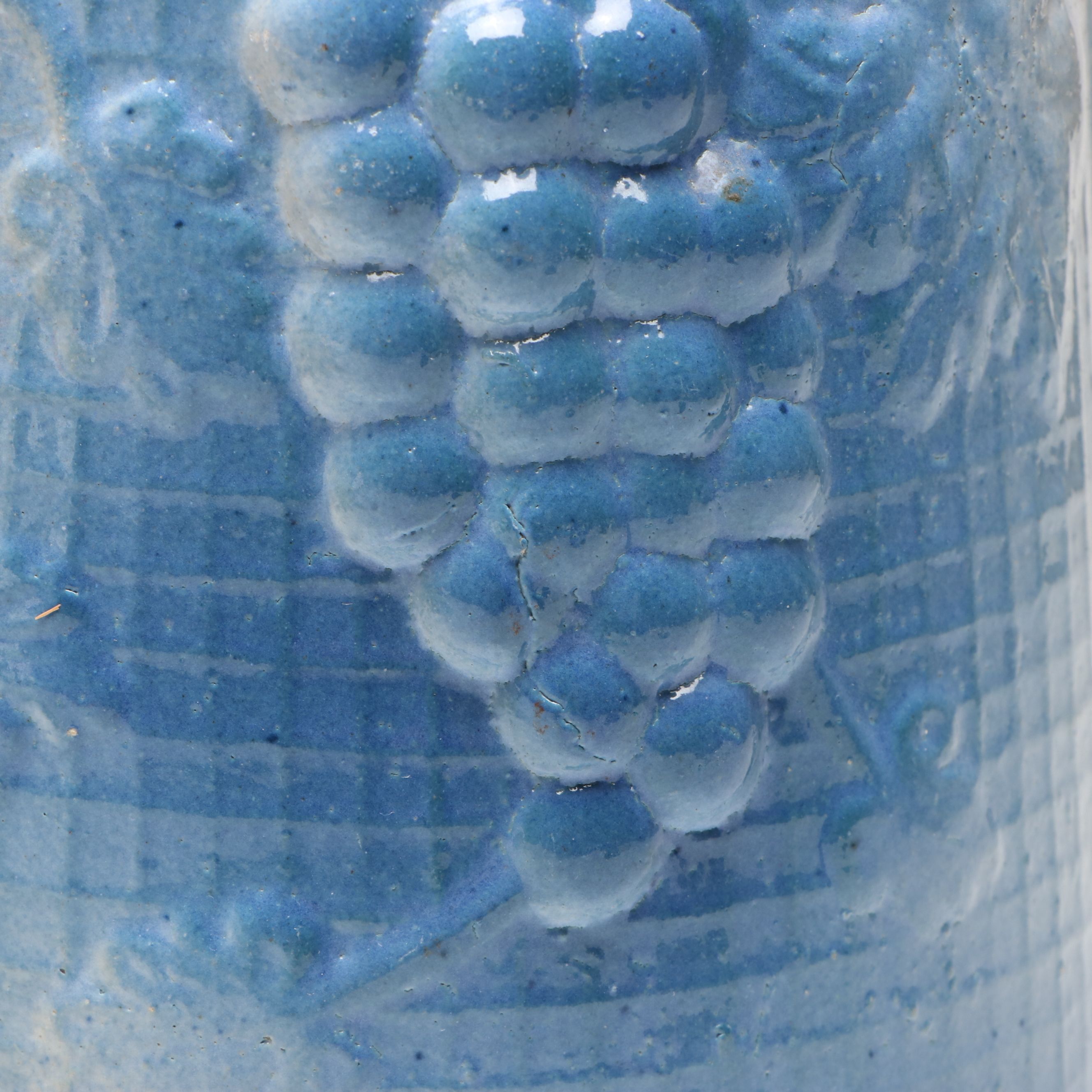 North Star "Grape and Trellis" Salt Glazed Stoneware Pitcher, 1890s