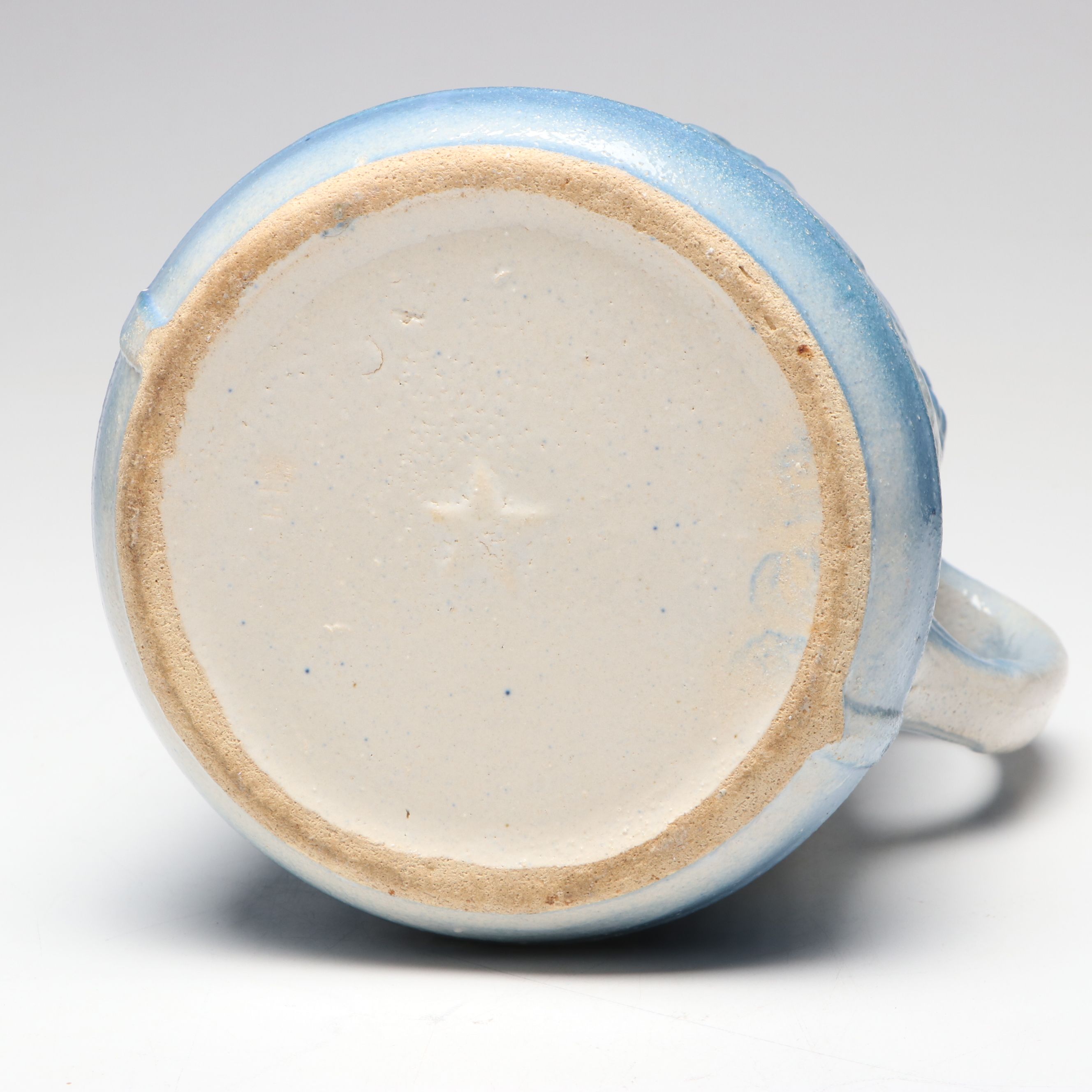 North Star "Grape and Trellis" Salt Glazed Stoneware Pitcher, 1890s