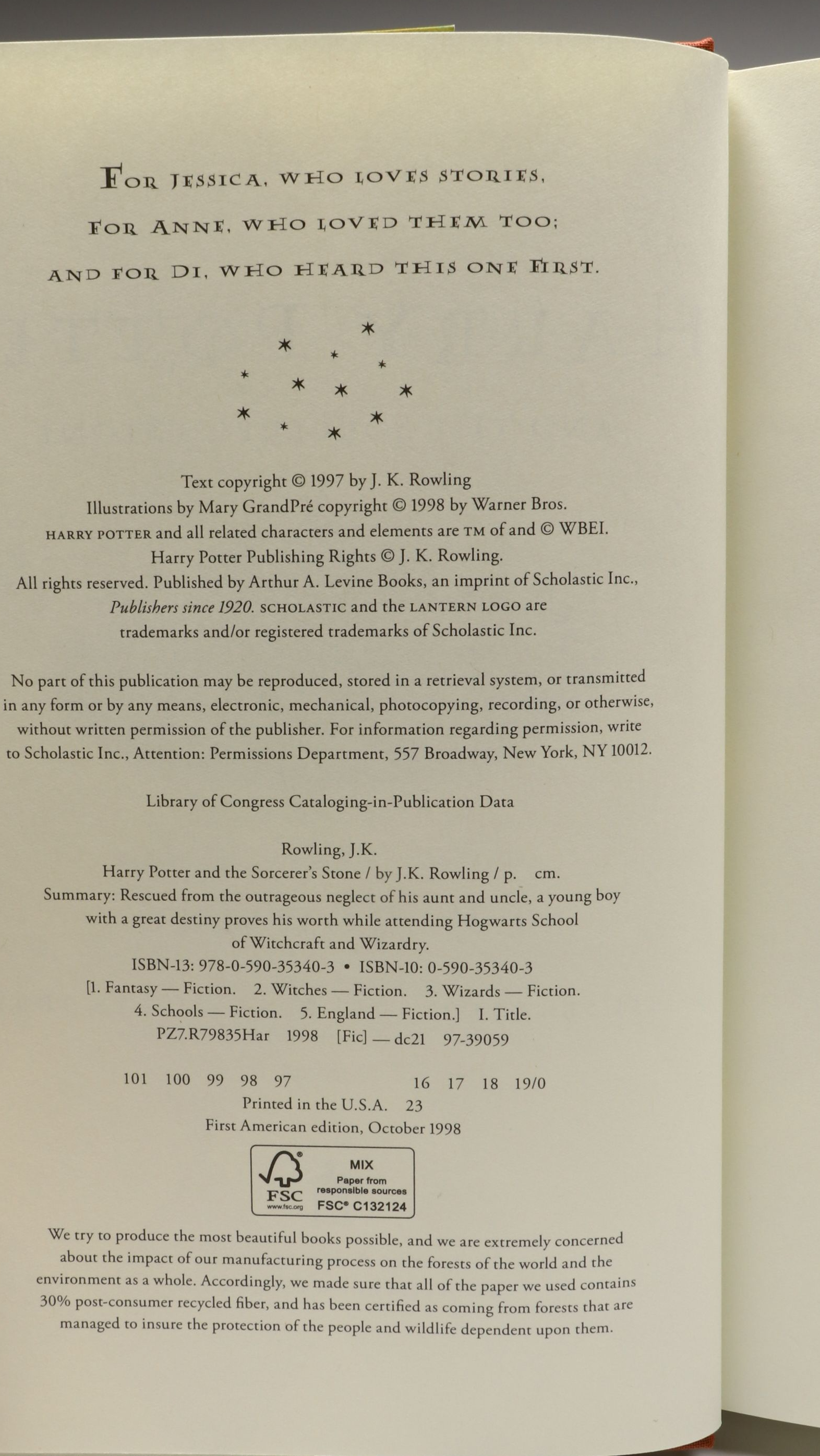 First American Edition "Harry Potter" Complete Series by J. K. Rowling