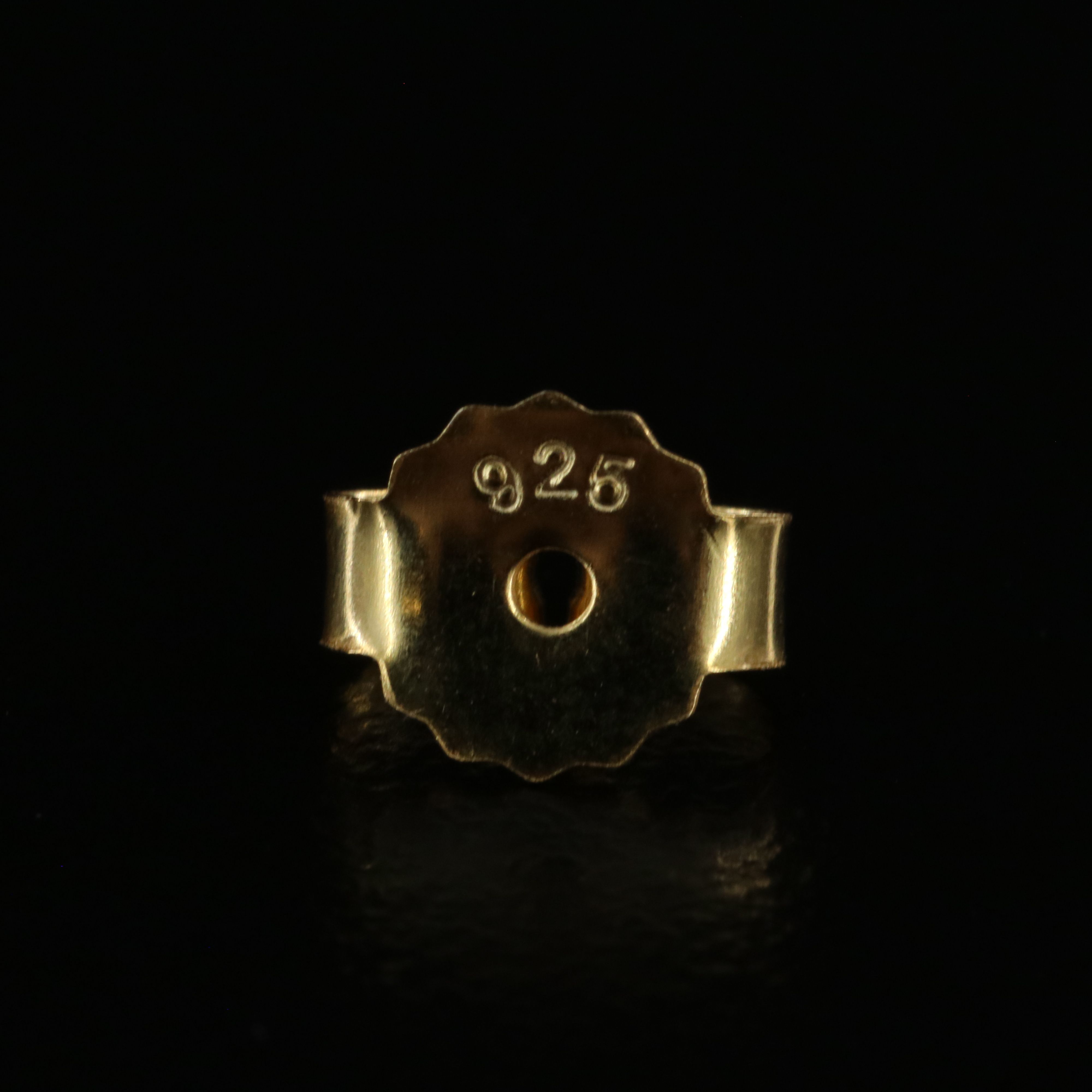 Sterling Filled Corundum and Emerald Earrings