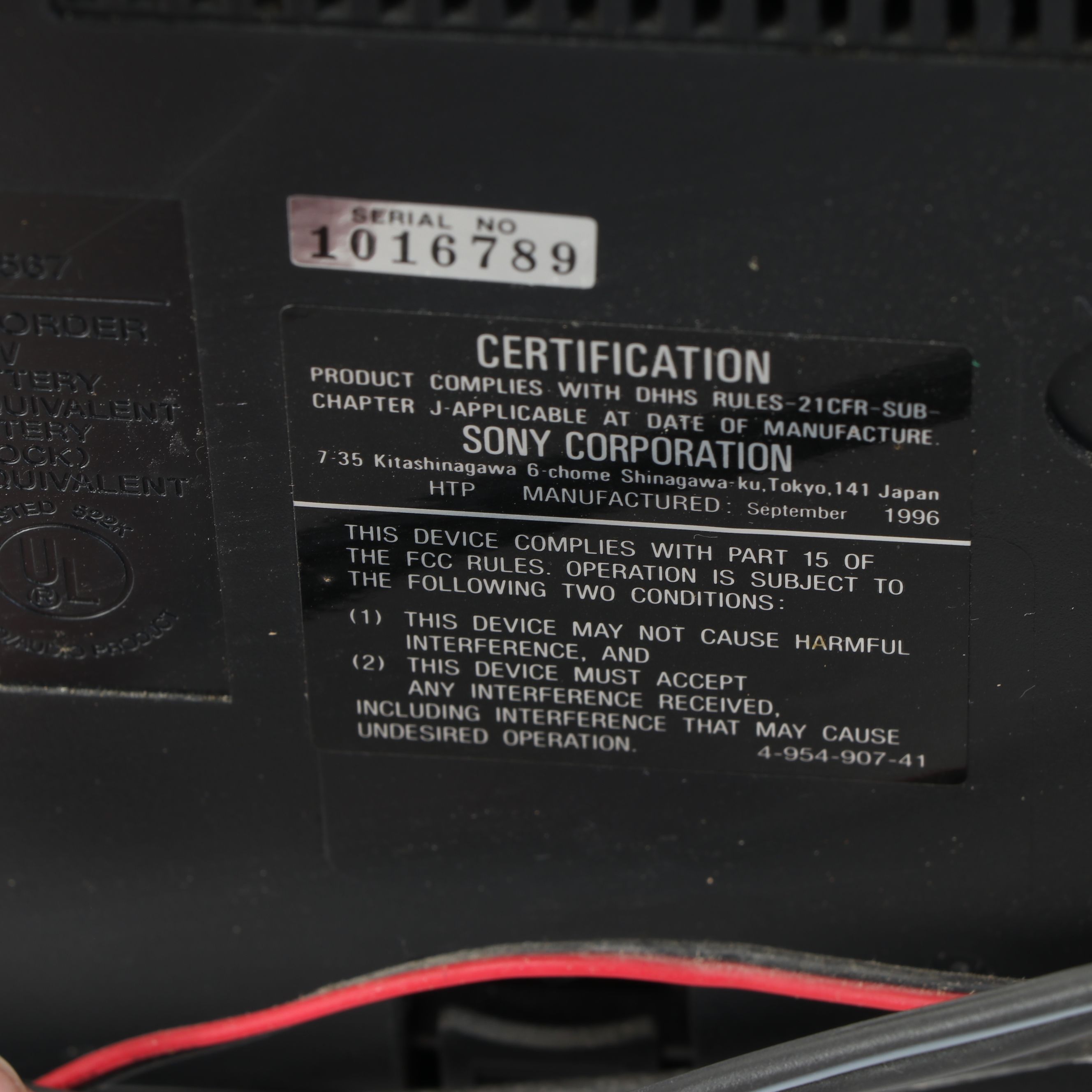 Sony CFD-567 CD Radio Cassette Recorder, 1996