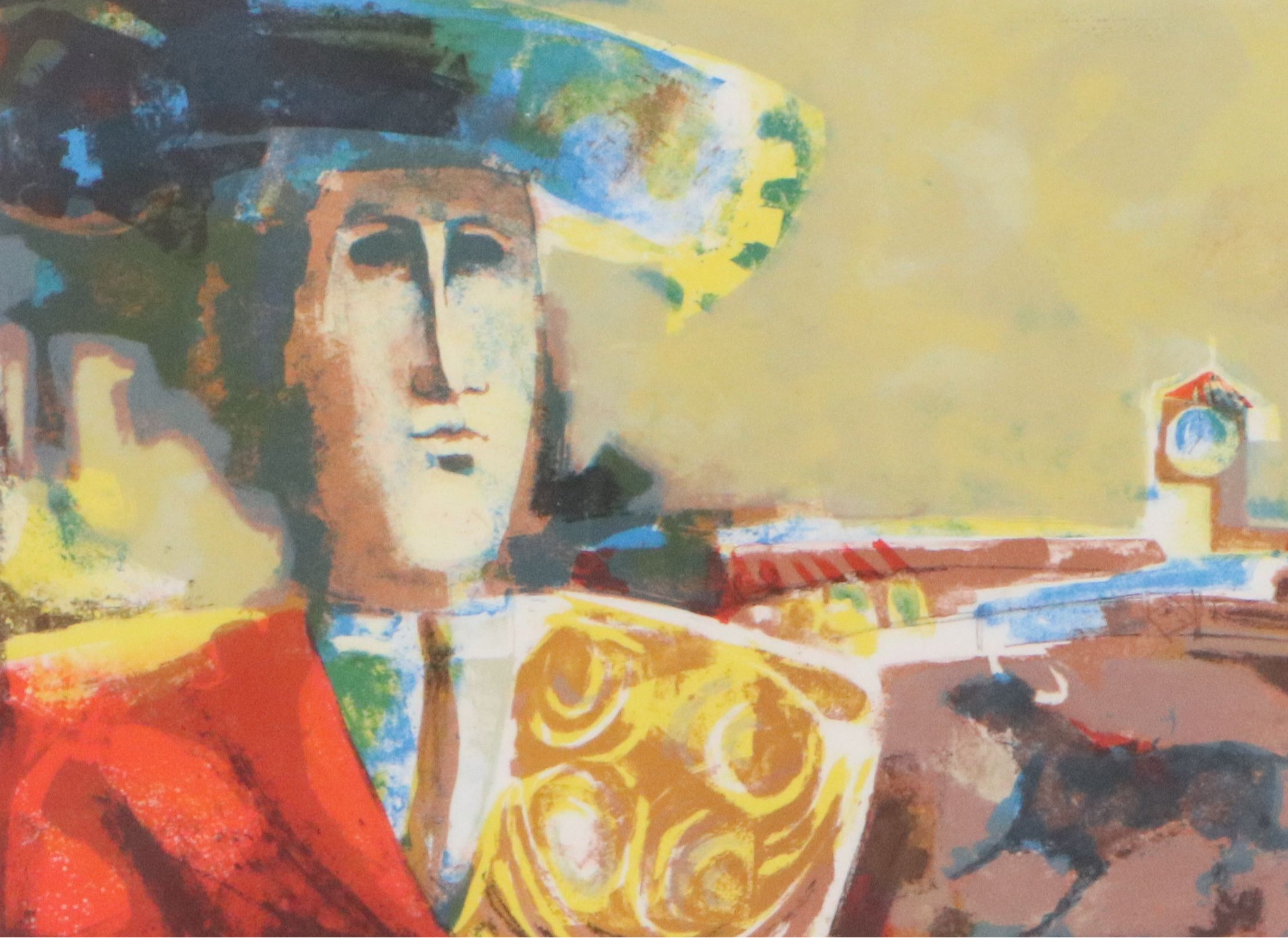 Alvar Suñol Color Lithograph "Matador," 20th Century