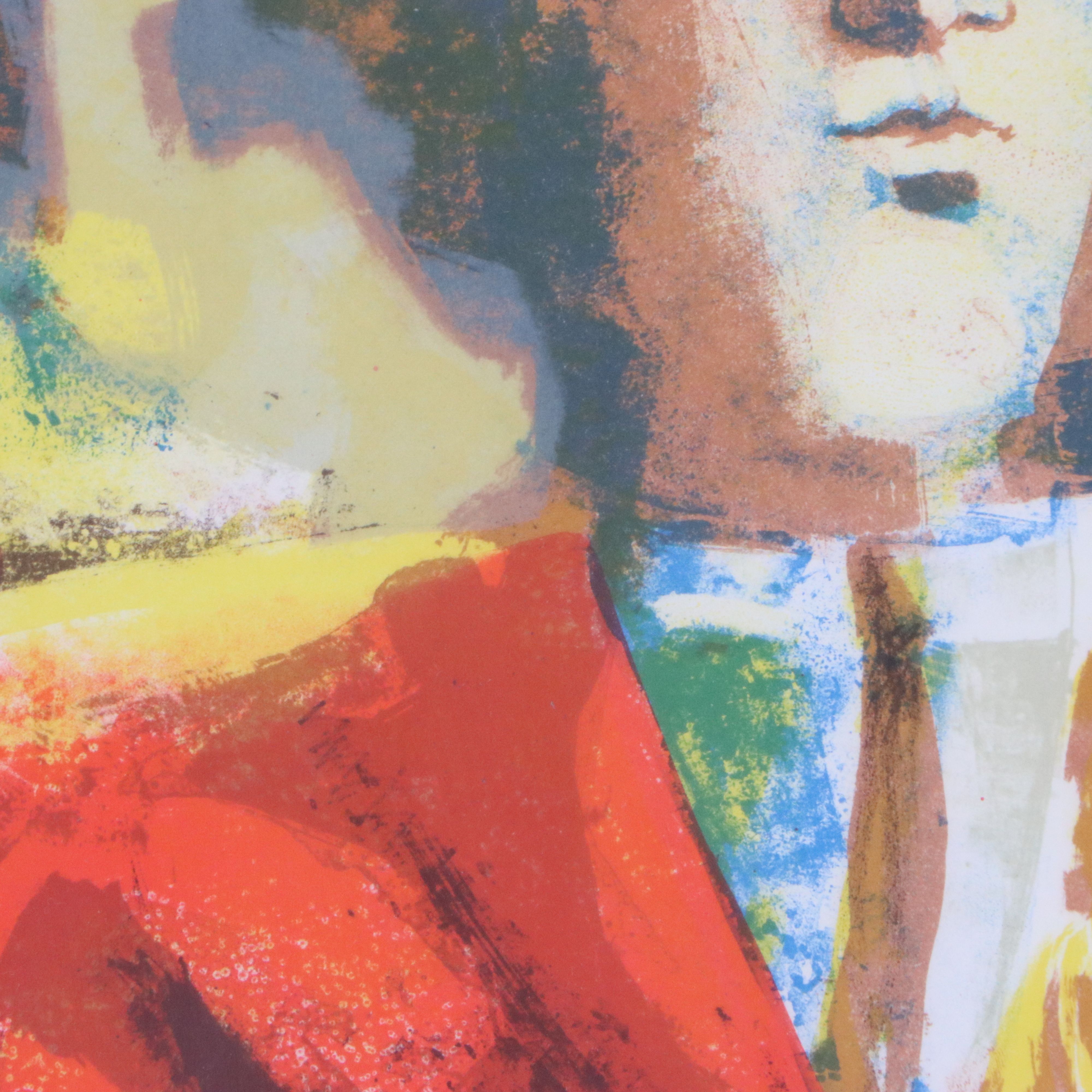 Alvar Suñol Color Lithograph "Matador," 20th Century