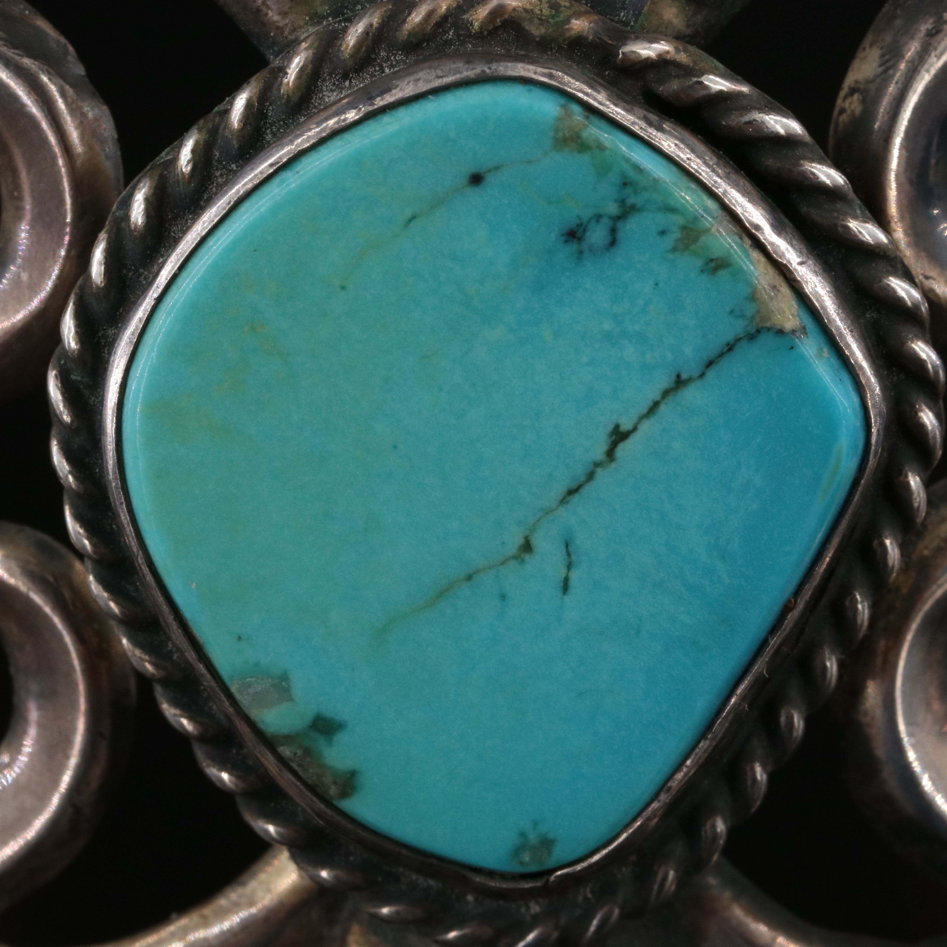 Southwestern Sterling Turquoise Cuff Bracelet