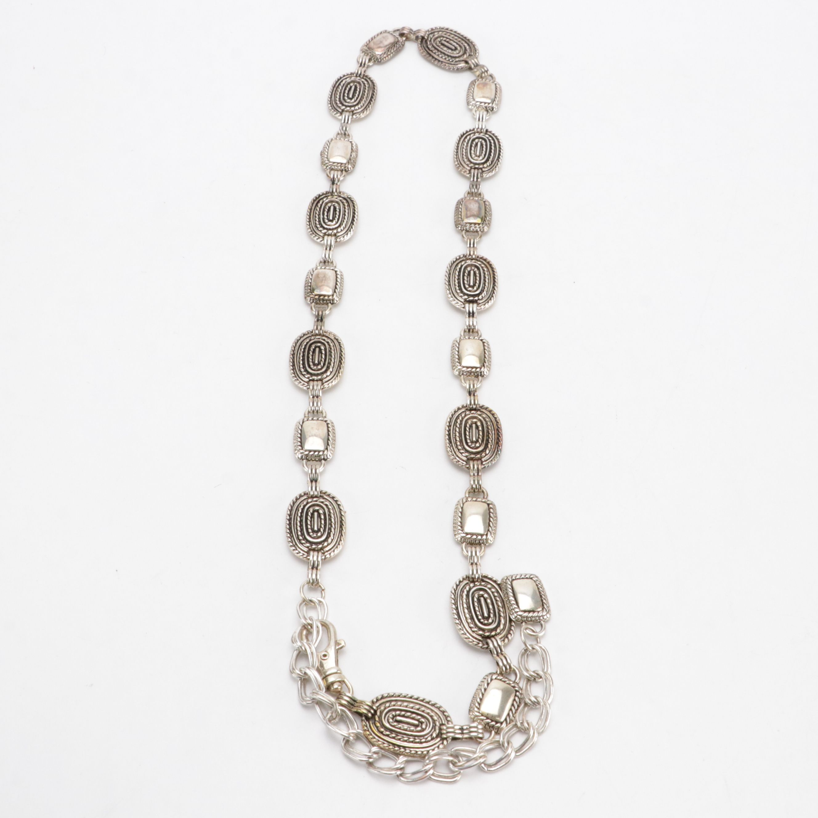 Woodward and Other Faux Leather Belts with Assorted Chain Link Belts