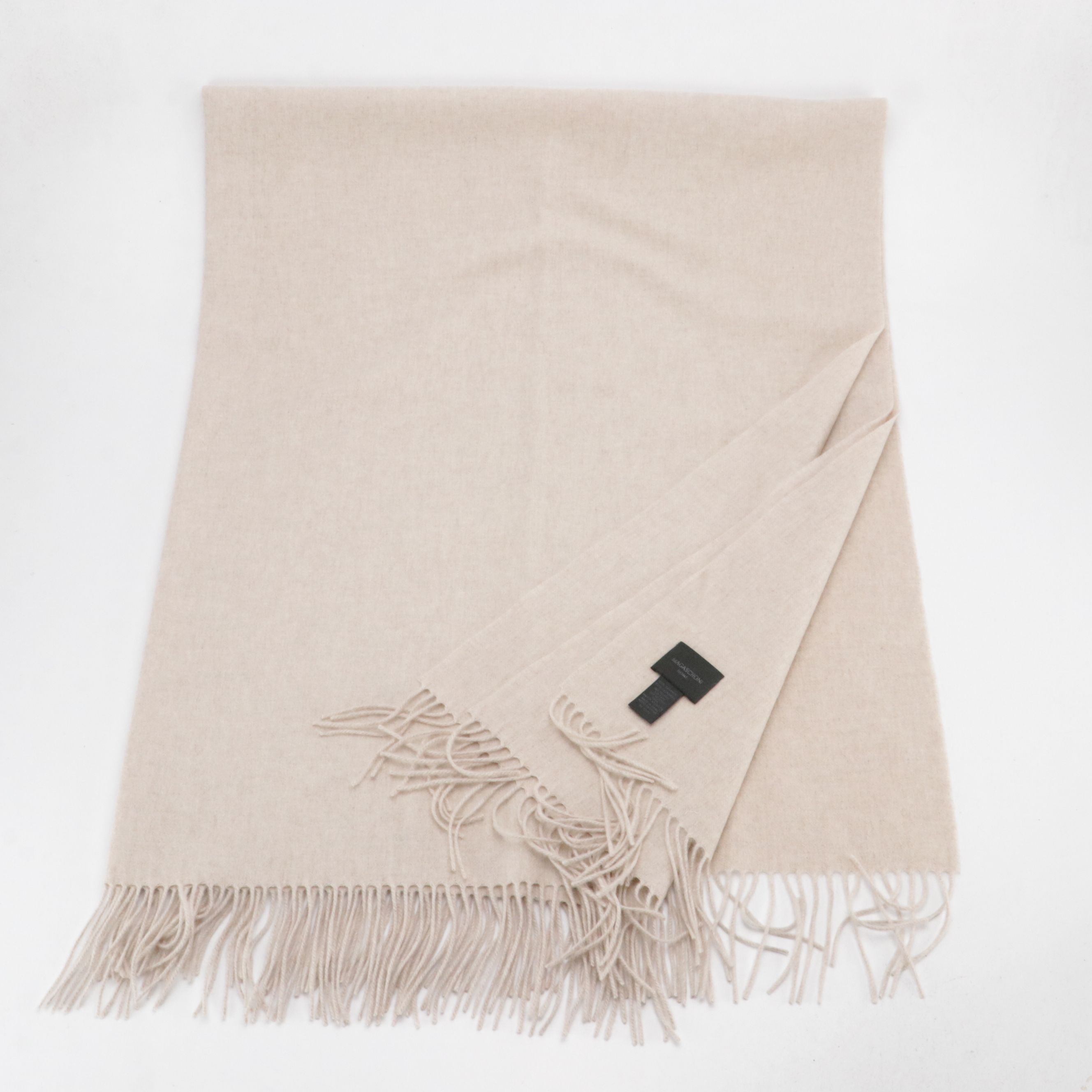 Magaschoni Cashmere Fringe Throw Blanket