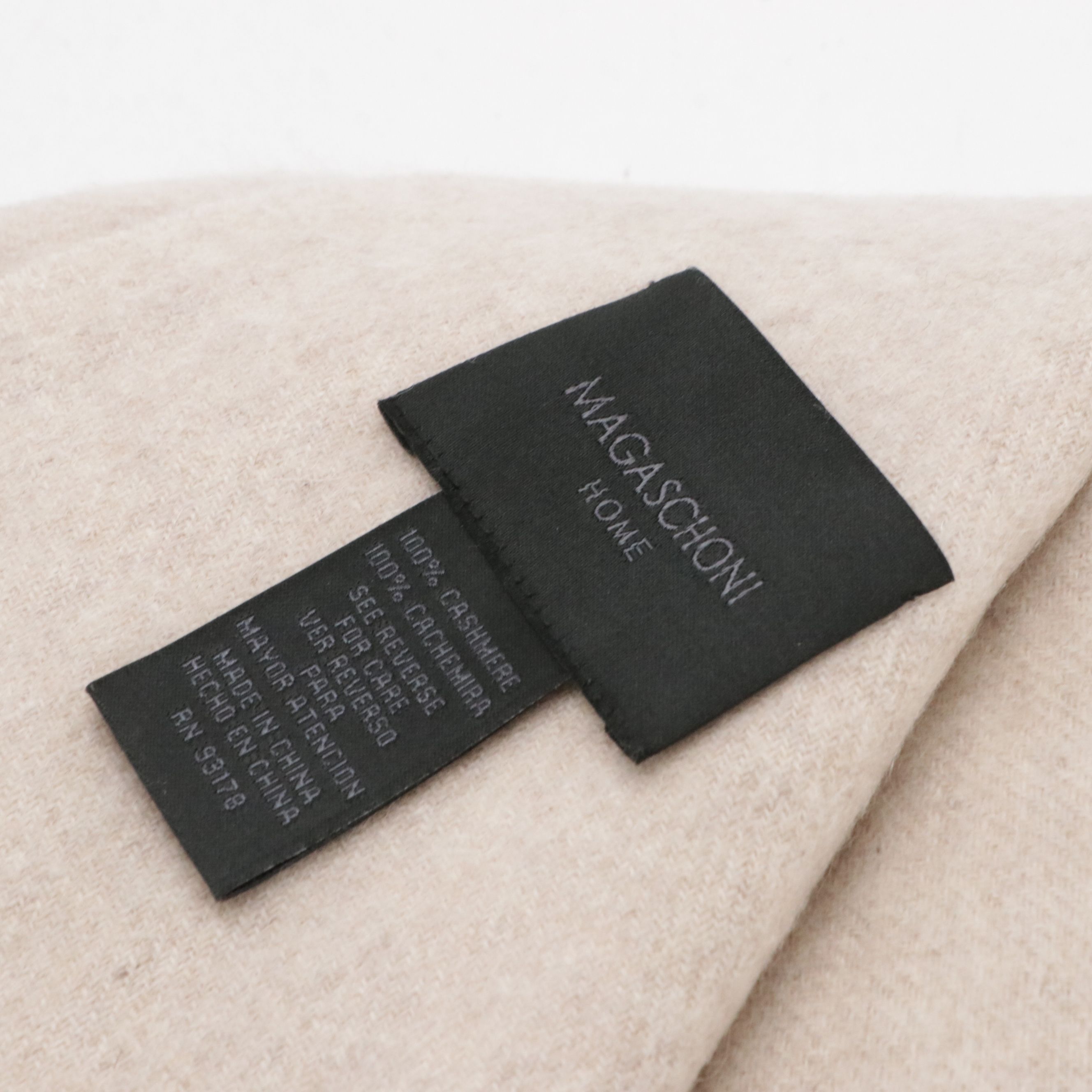 Magaschoni Cashmere Fringe Throw Blanket