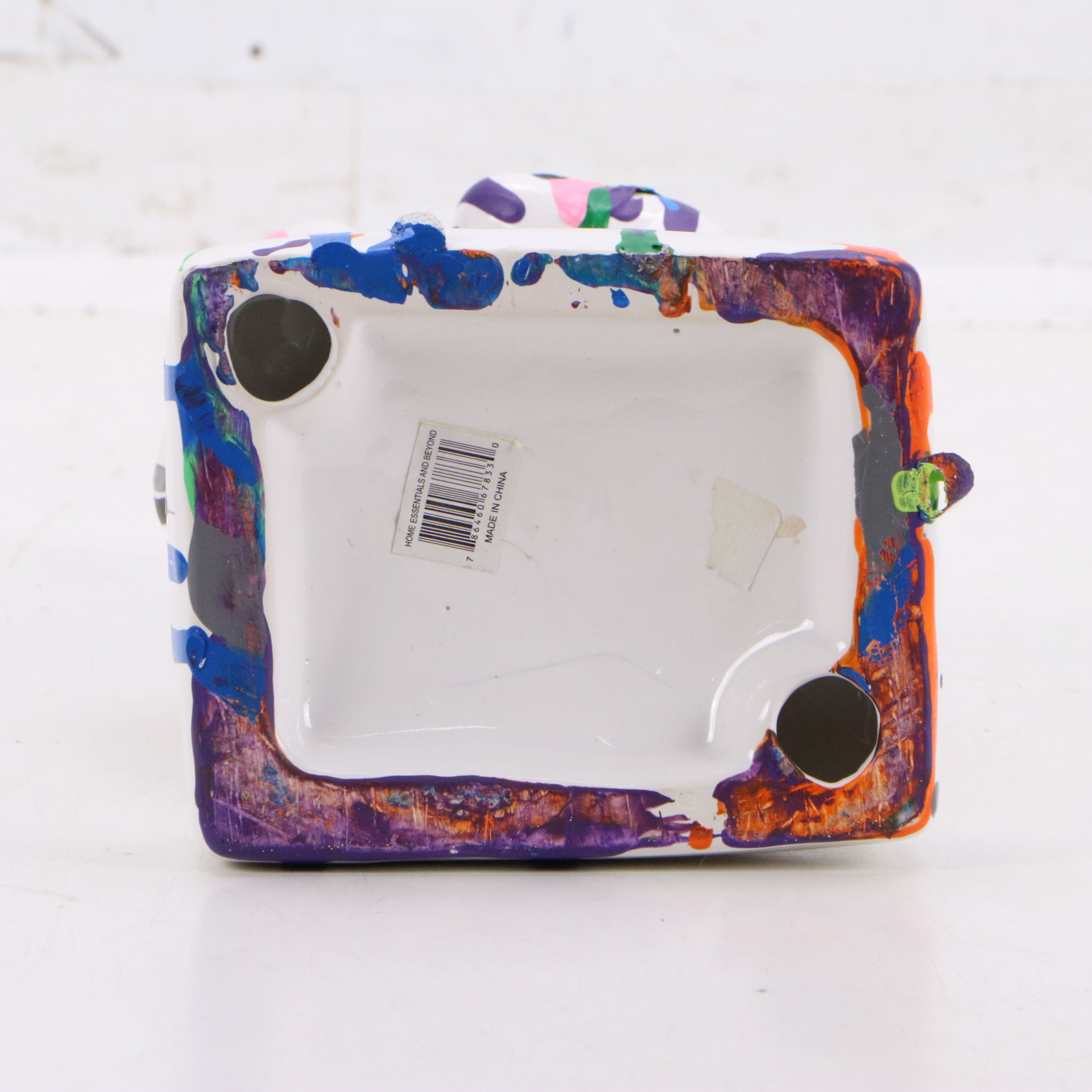 Pair of Ceramic Graffiti Peace Hand Sculpture, 21st Century