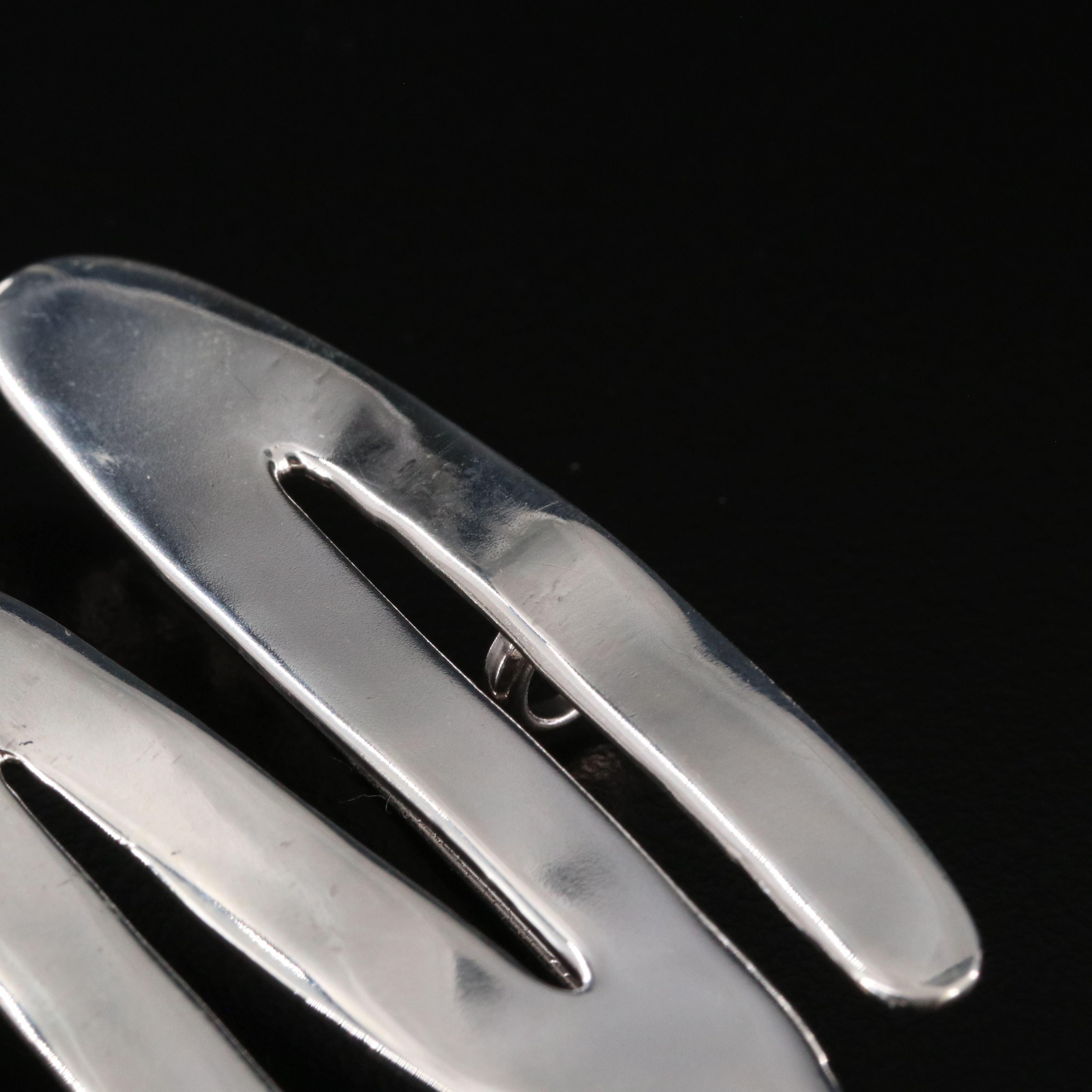 Sterling Zig-Zag Converter Brooch