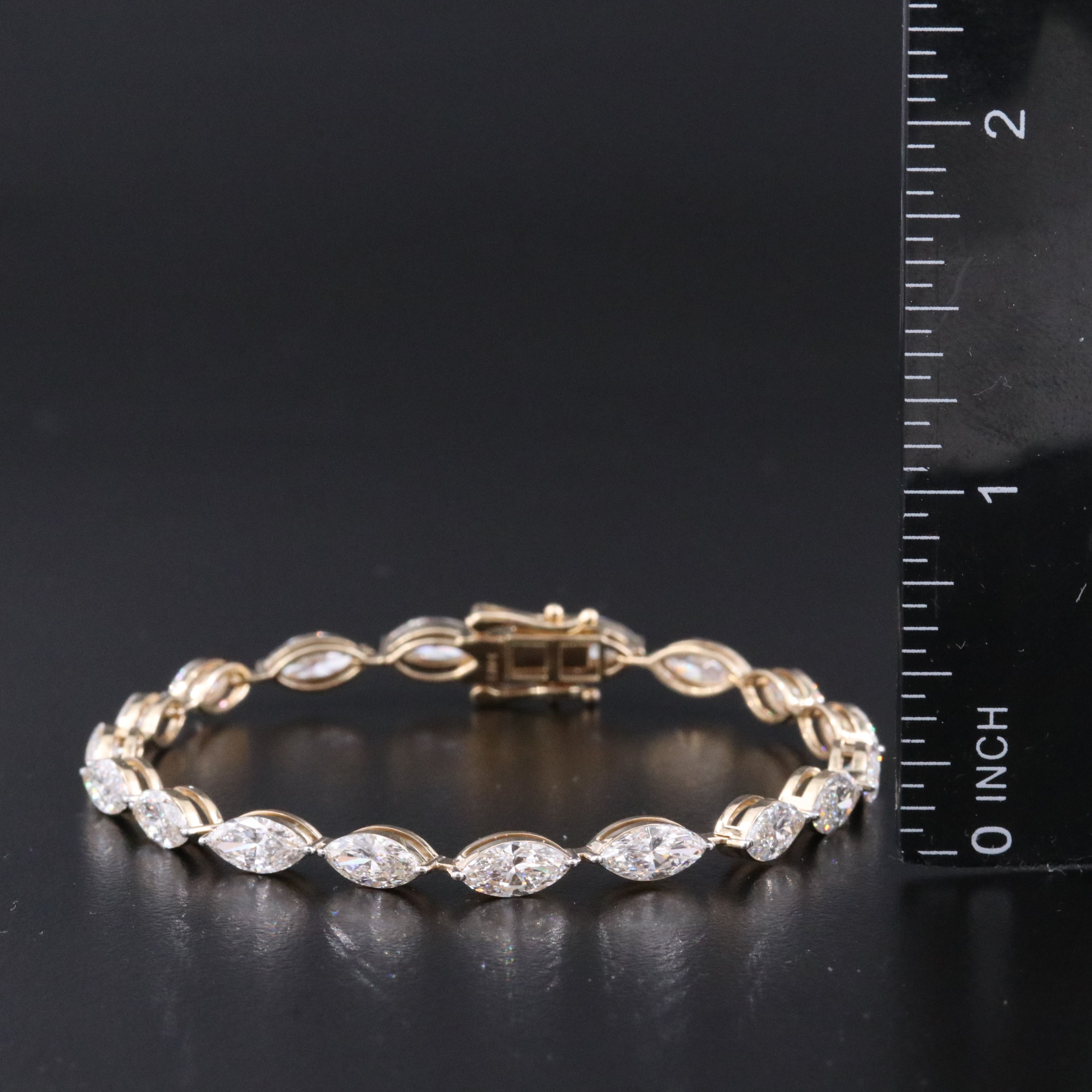 14K 8.12 CTW Lab Grown Diamond Line Bracelet