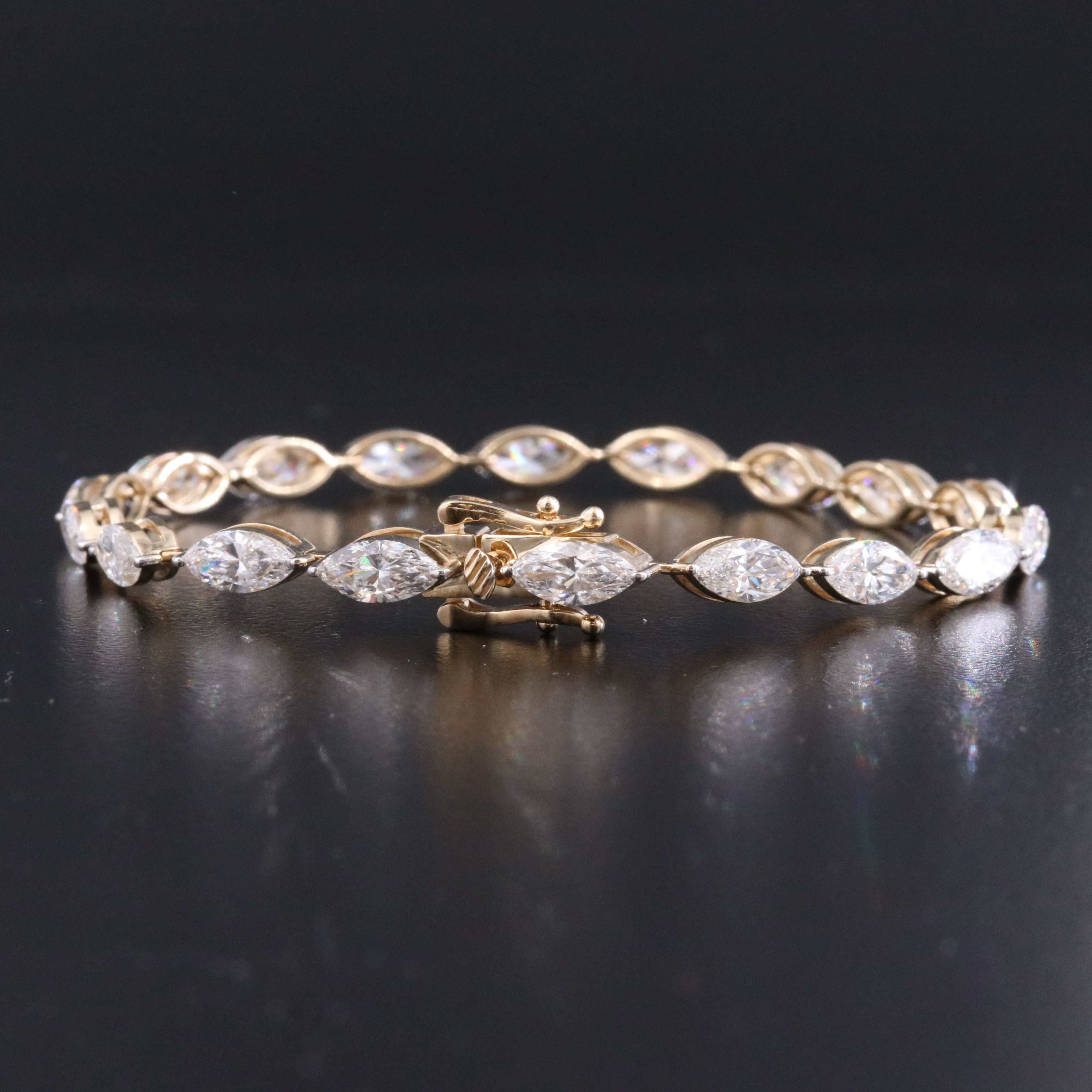 14K 8.12 CTW Lab Grown Diamond Line Bracelet
