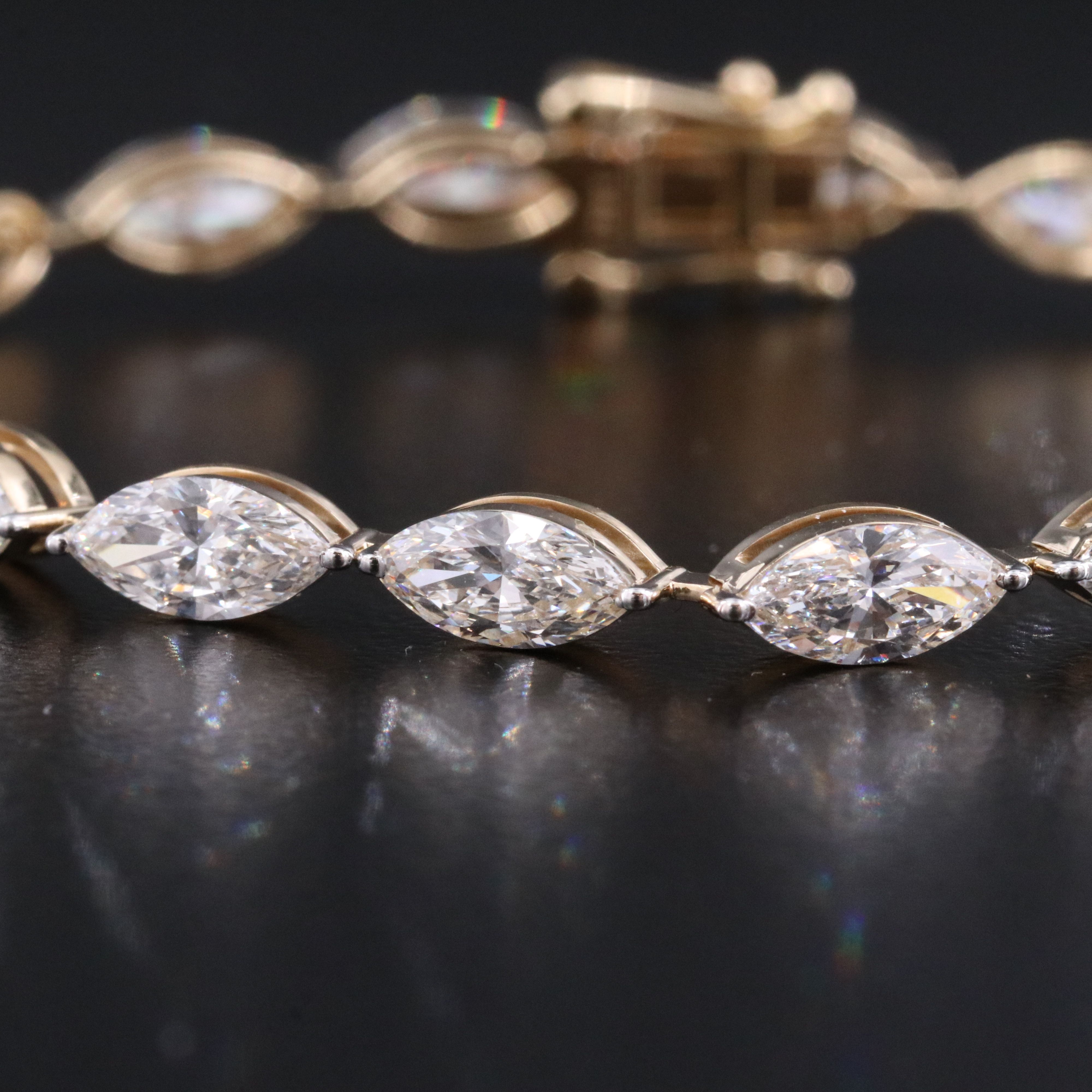 14K 8.12 CTW Lab Grown Diamond Line Bracelet