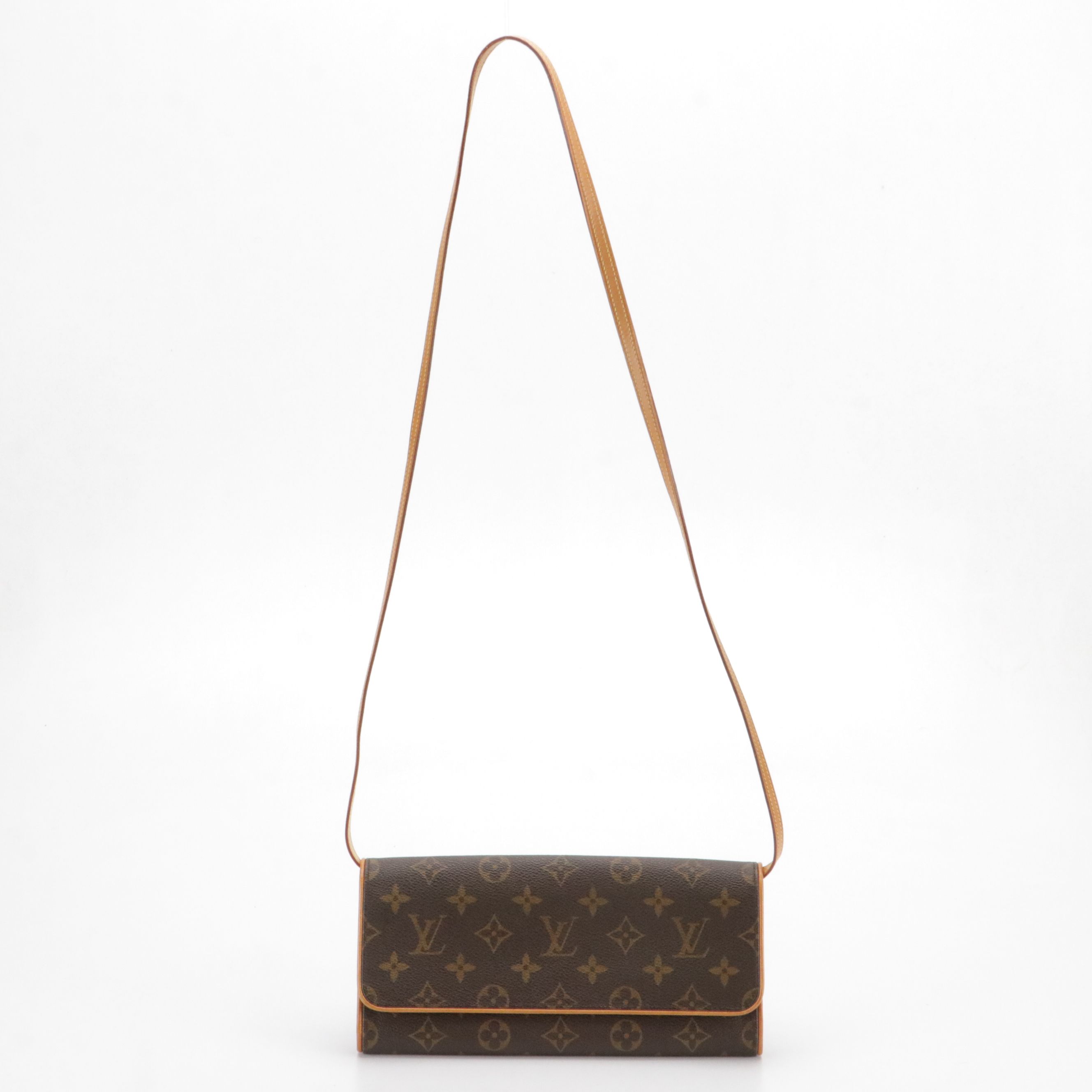 Louis Vuitton Pochette Twin GM in Monogram Canvas and Vachetta Leather