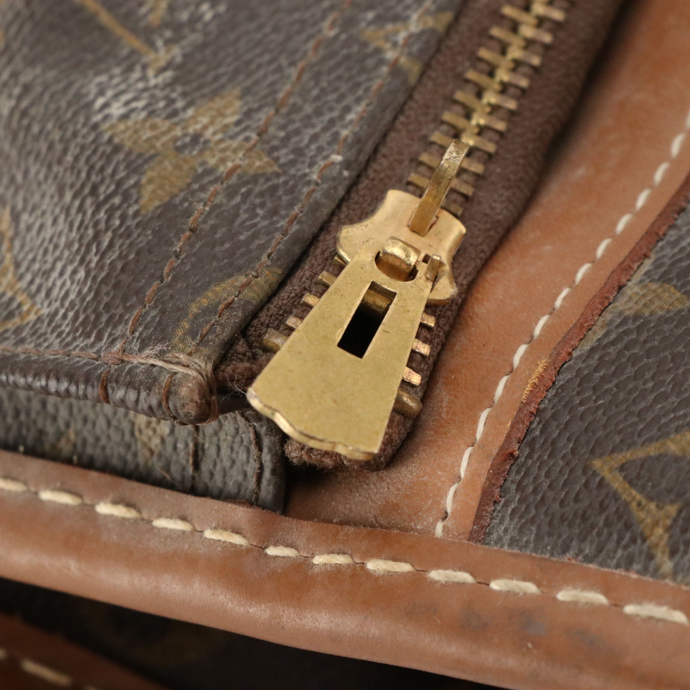 Louis Vuitton 24" and 26" Soft Monogram Suitcases and French Company Garment Bag