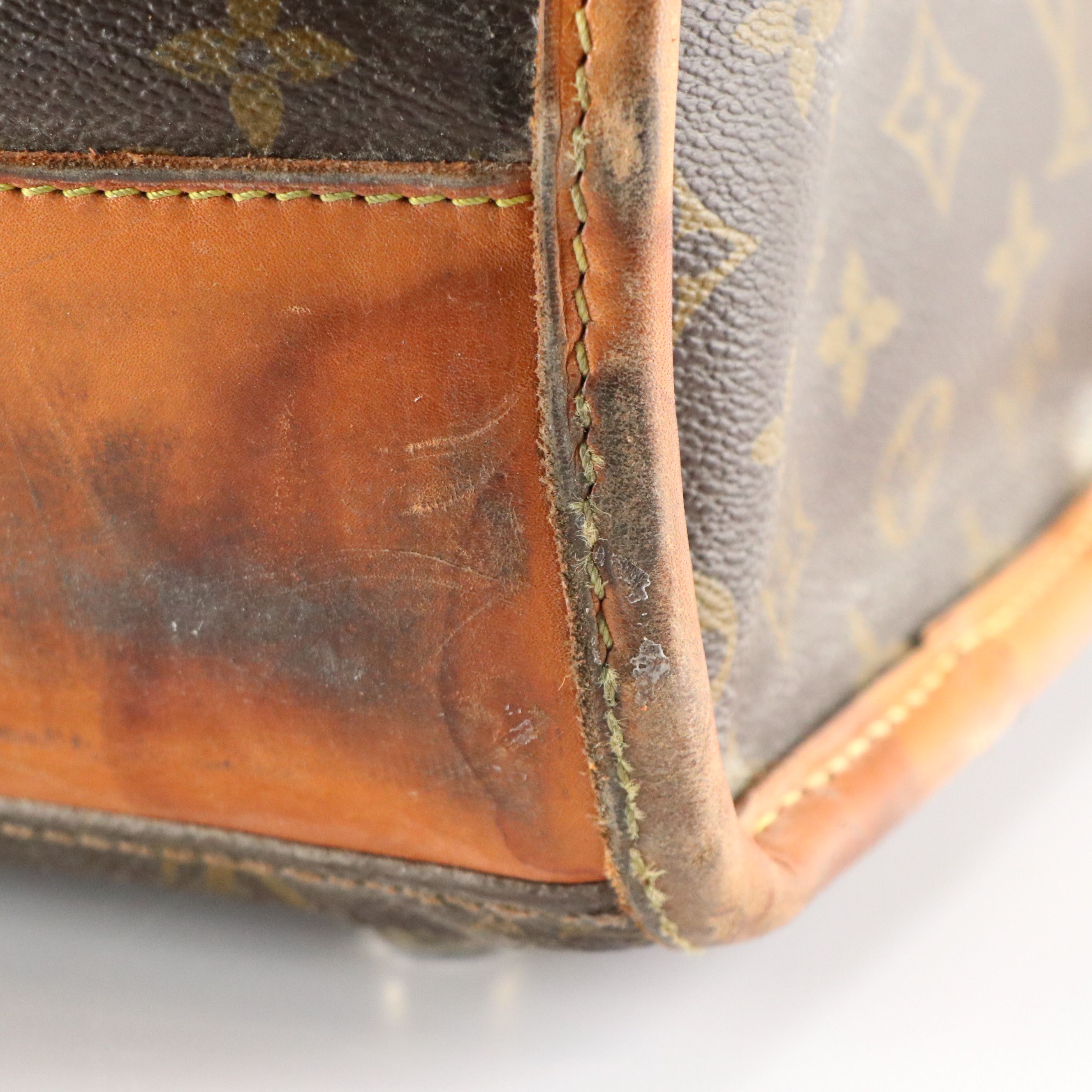 Louis Vuitton 24" and 26" Soft Monogram Suitcases and French Company Garment Bag