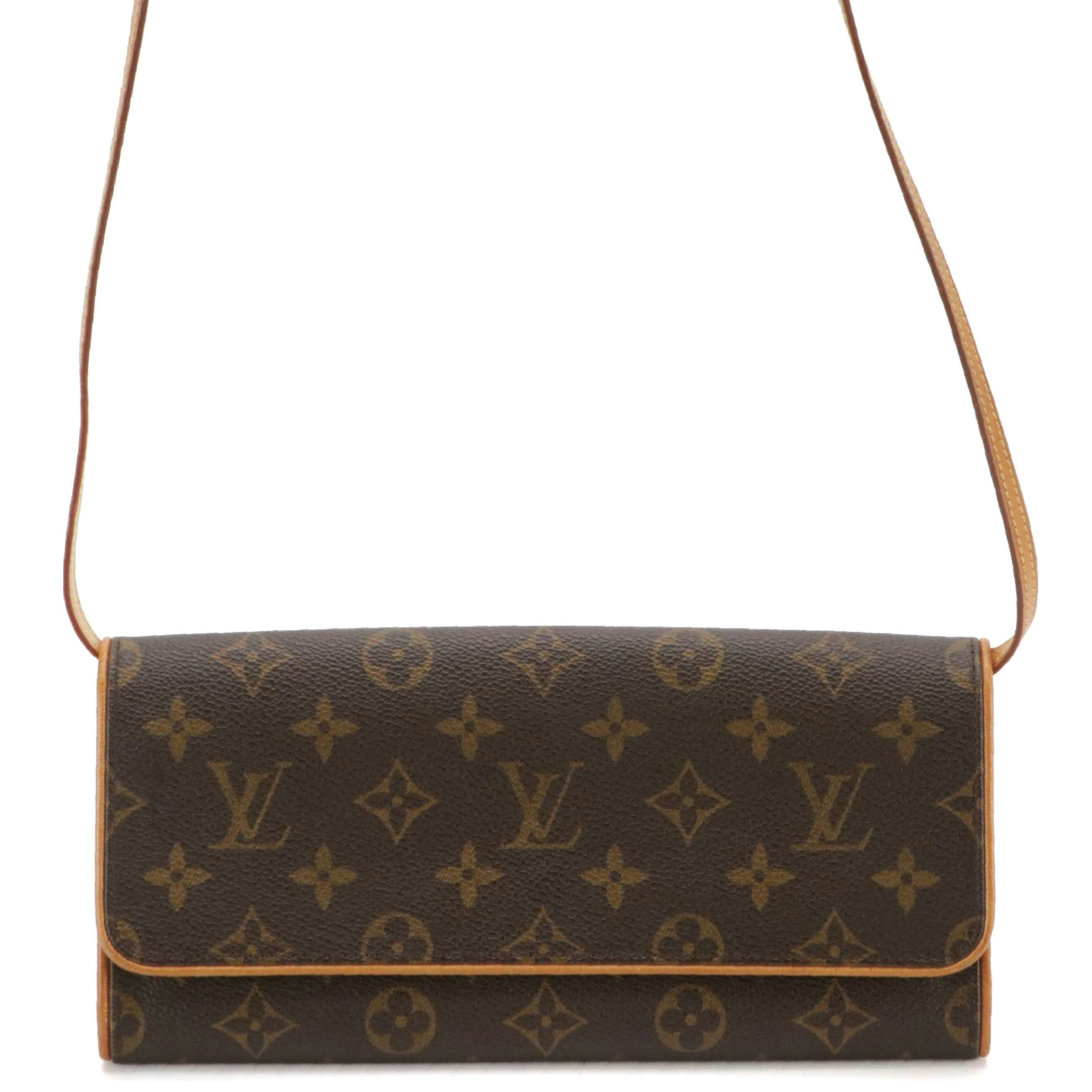 Louis Vuitton Pochette Twin GM in Monogram Canvas and Vachetta Leather