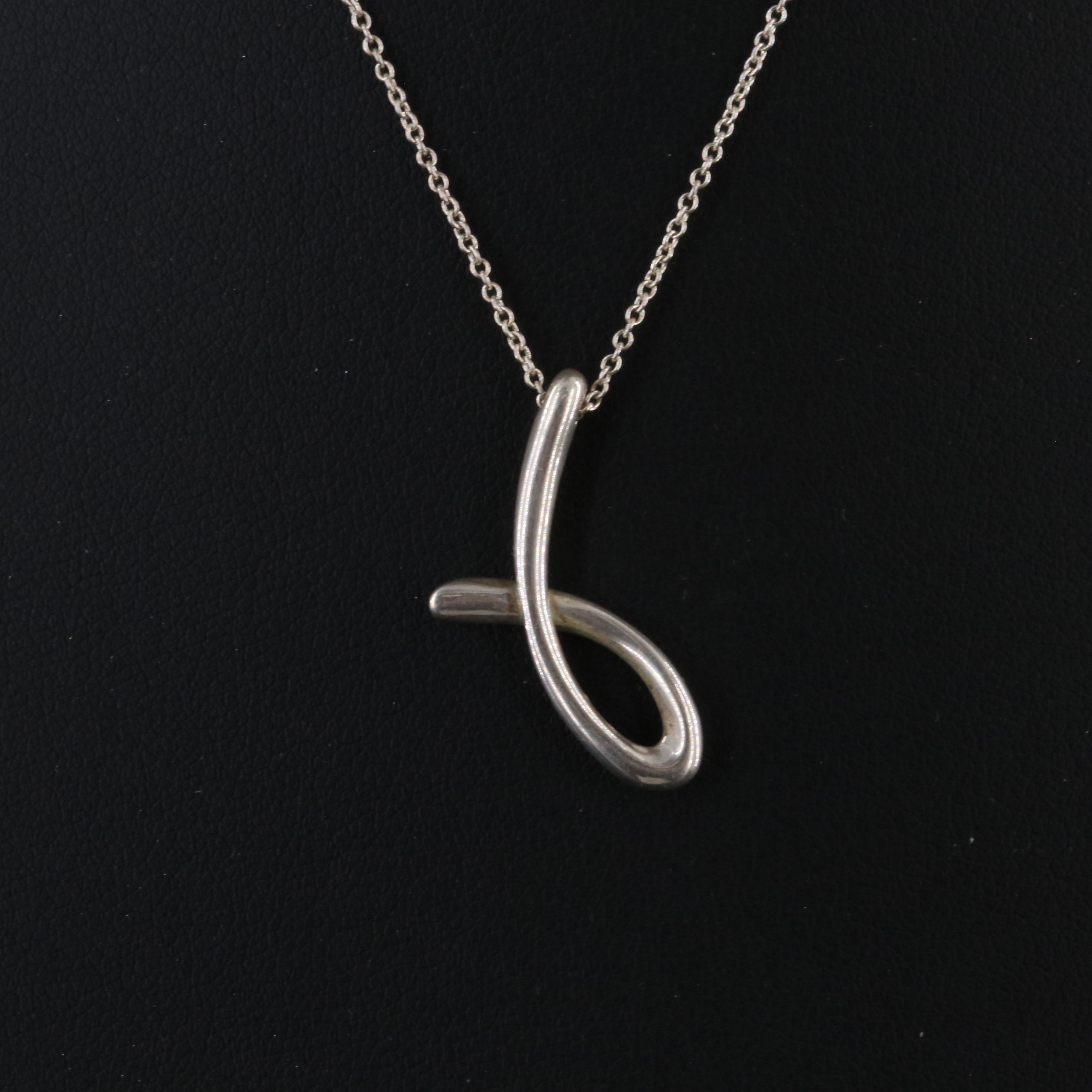 Elsa Peretti for Tiffany & Co. Sterling J Necklace