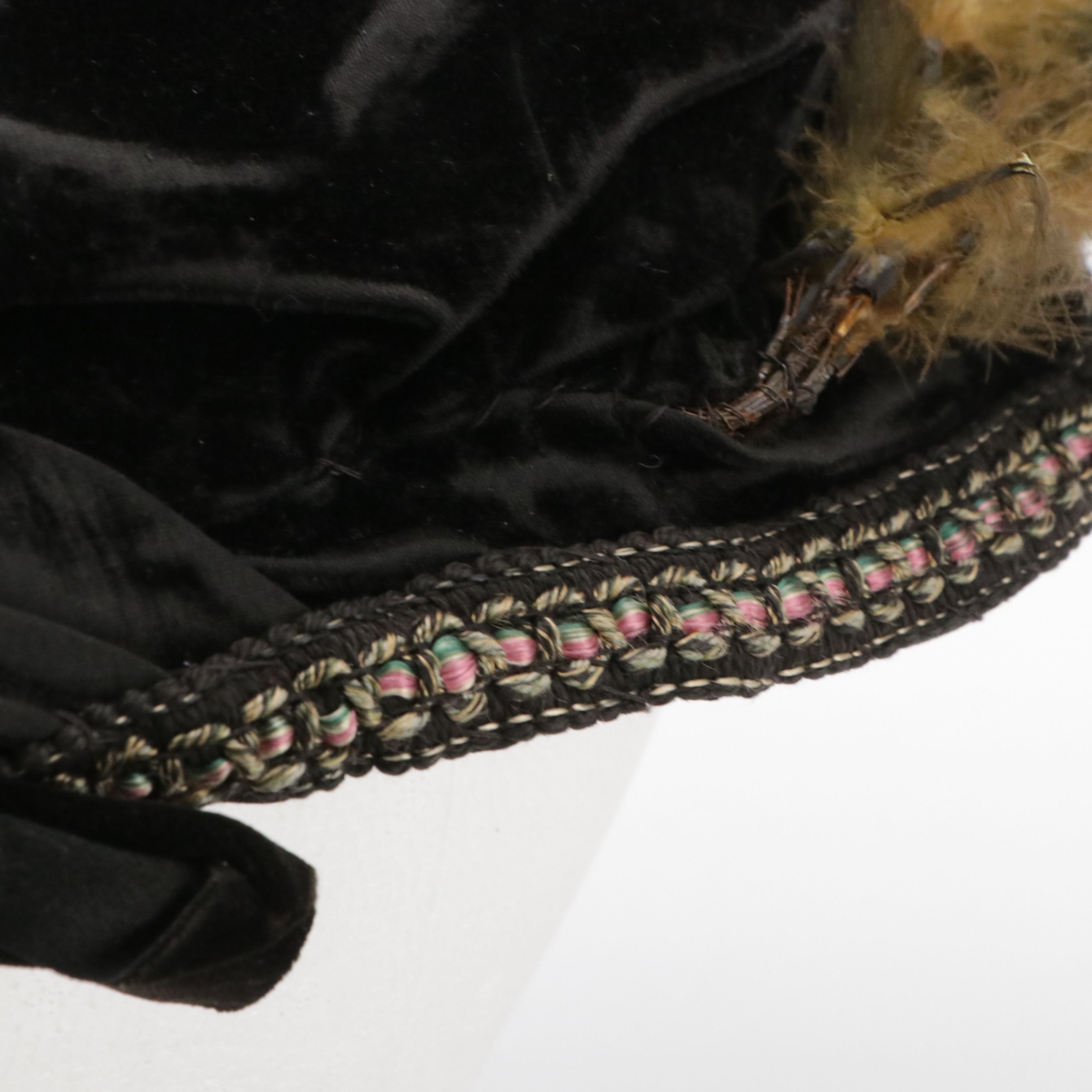 Vintage Wessel Millinery Mourning Hat, Other Folding Fans, Scarf, Comb and More