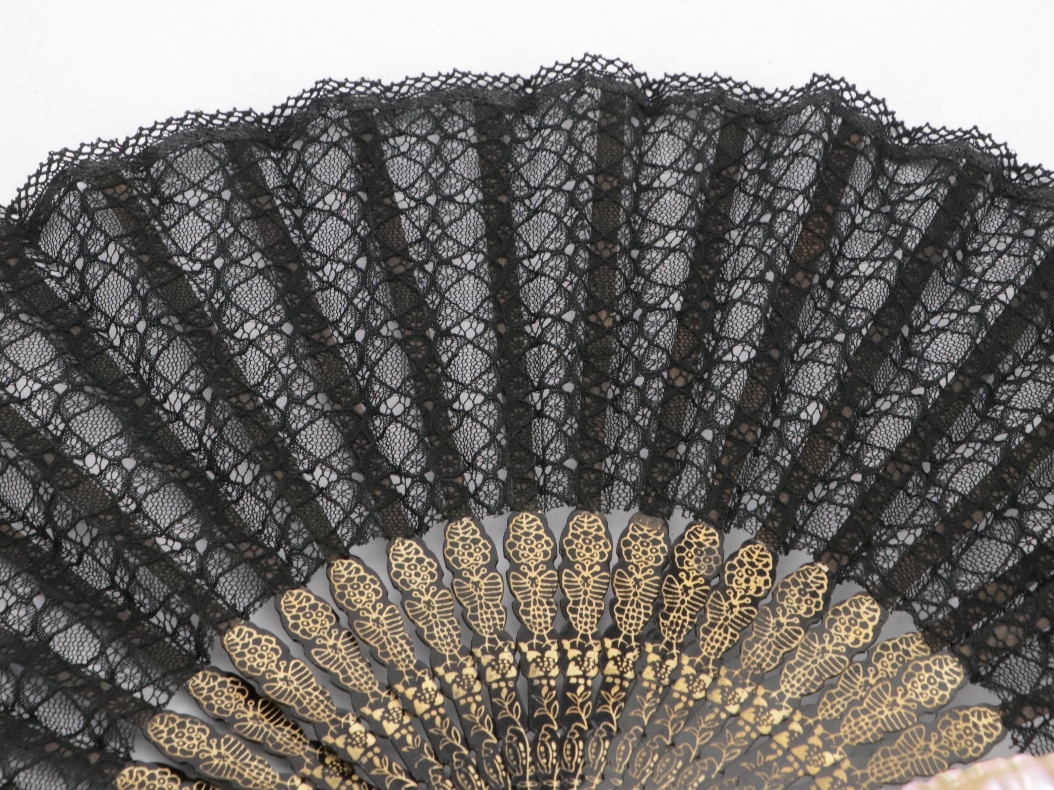 Vintage Wessel Millinery Mourning Hat, Other Folding Fans, Scarf, Comb and More