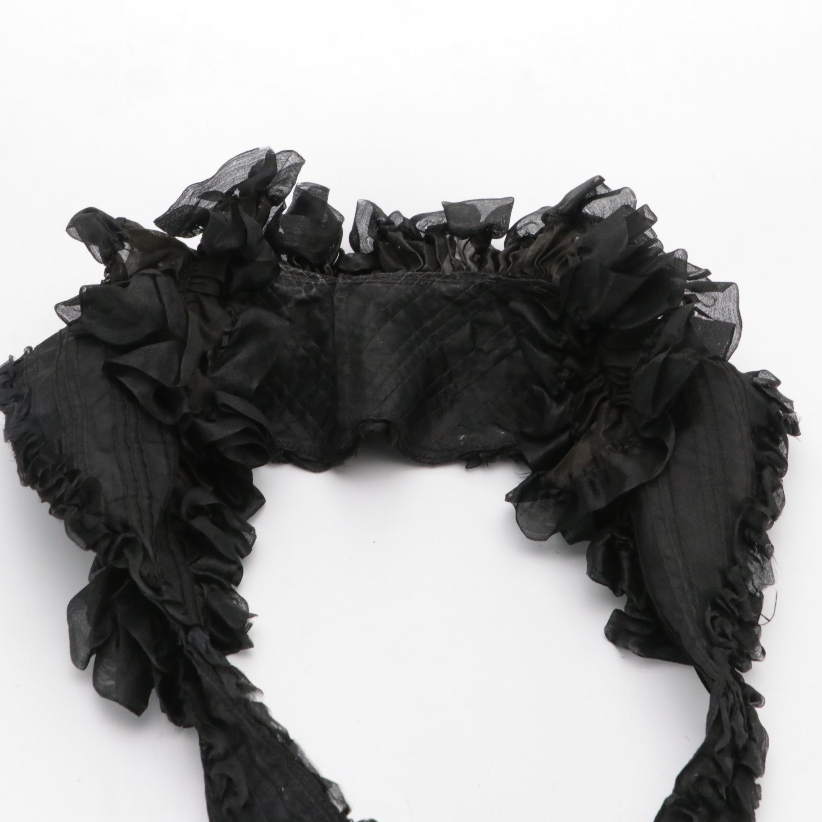 Vintage Wessel Millinery Mourning Hat, Other Folding Fans, Scarf, Comb and More