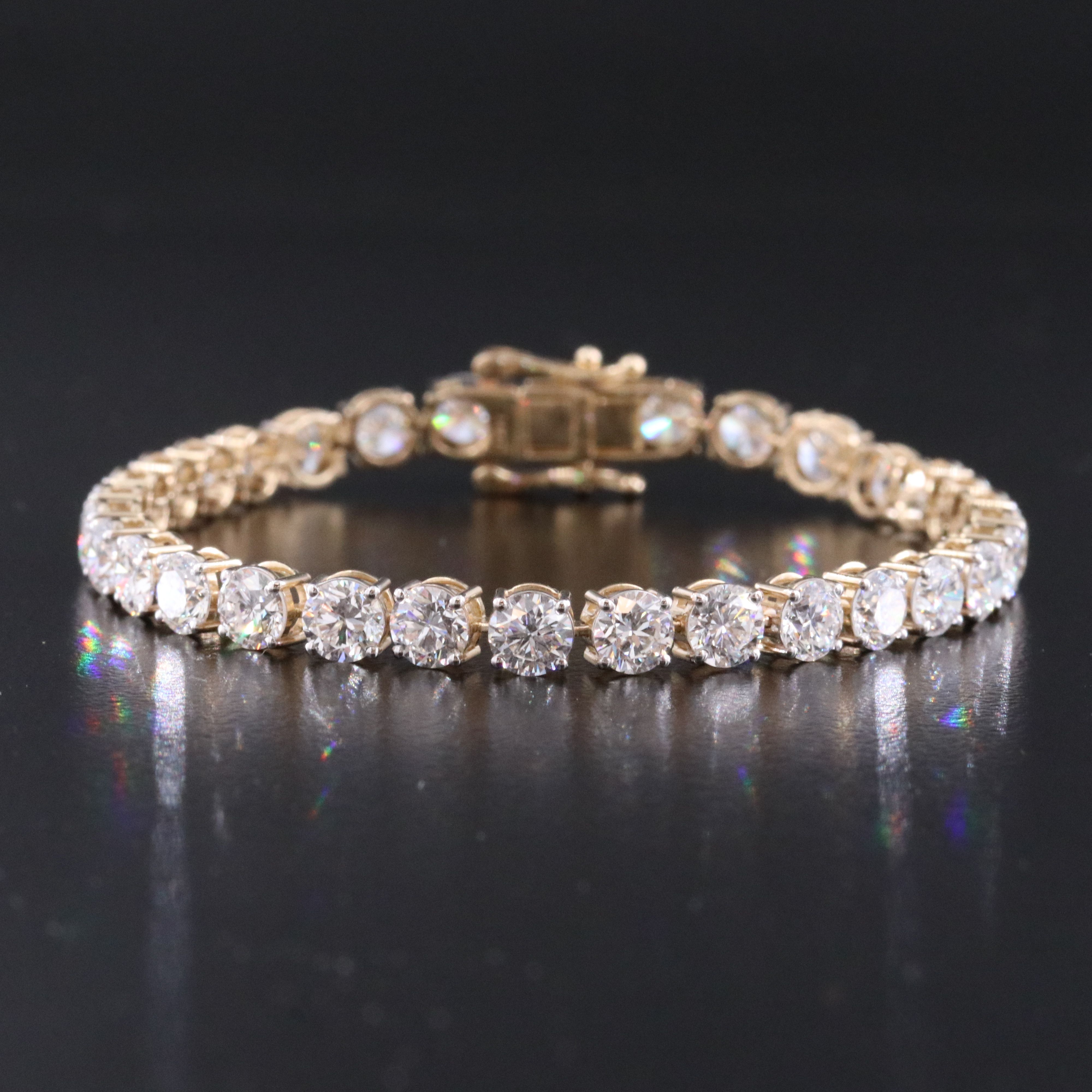 14K 10.11 CTW Lab Grown Diamond Line Bracelet