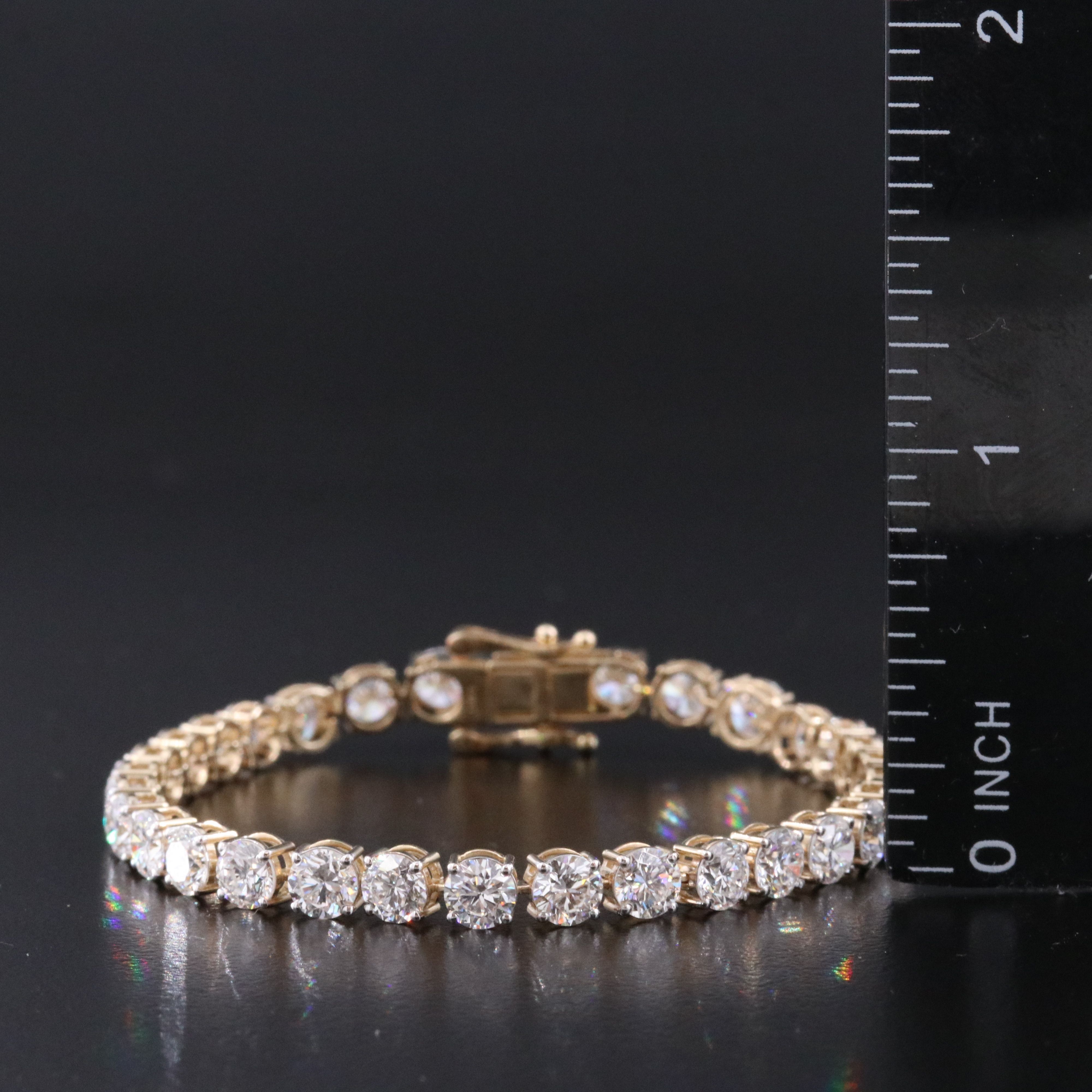 14K 10.11 CTW Lab Grown Diamond Line Bracelet