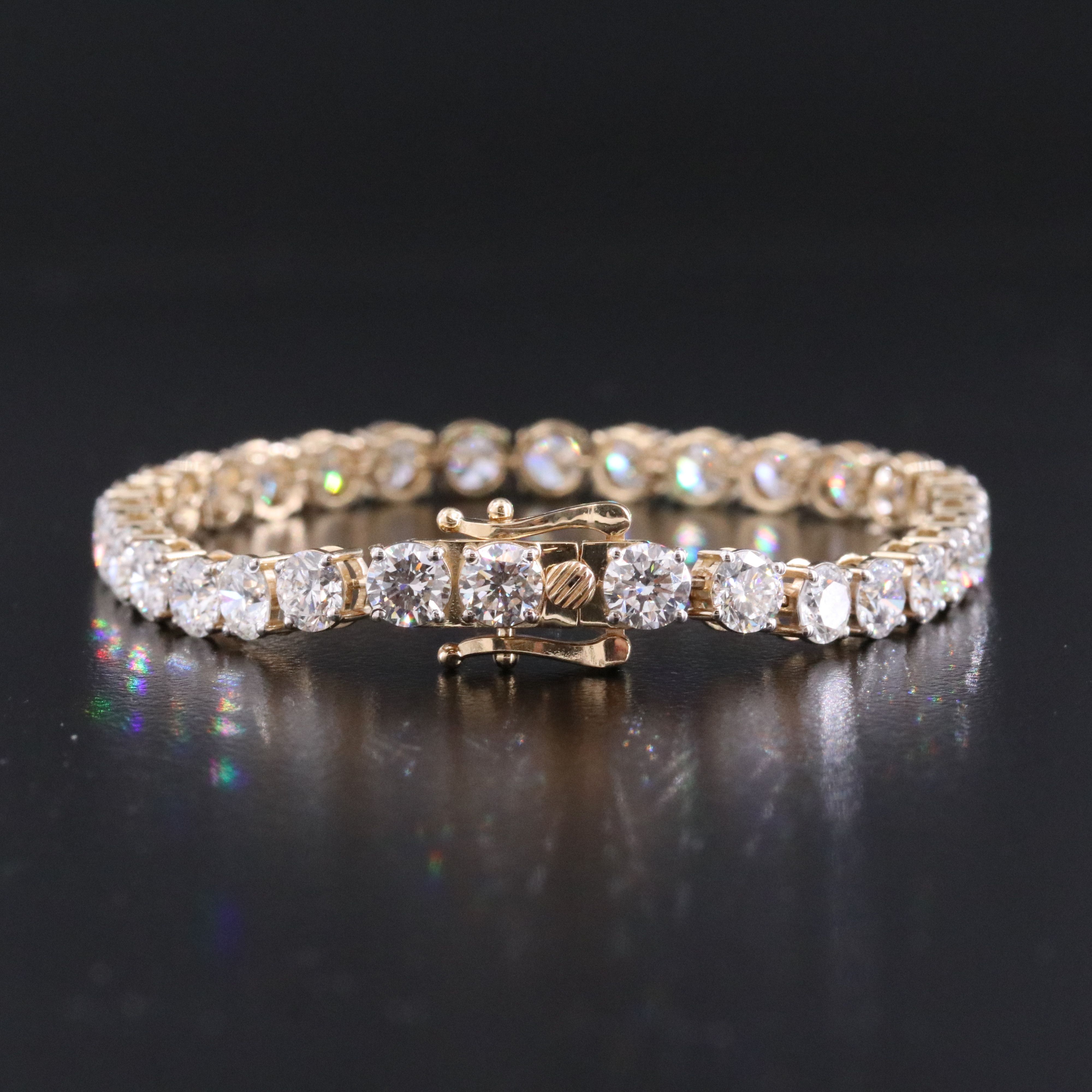 14K 10.11 CTW Lab Grown Diamond Line Bracelet