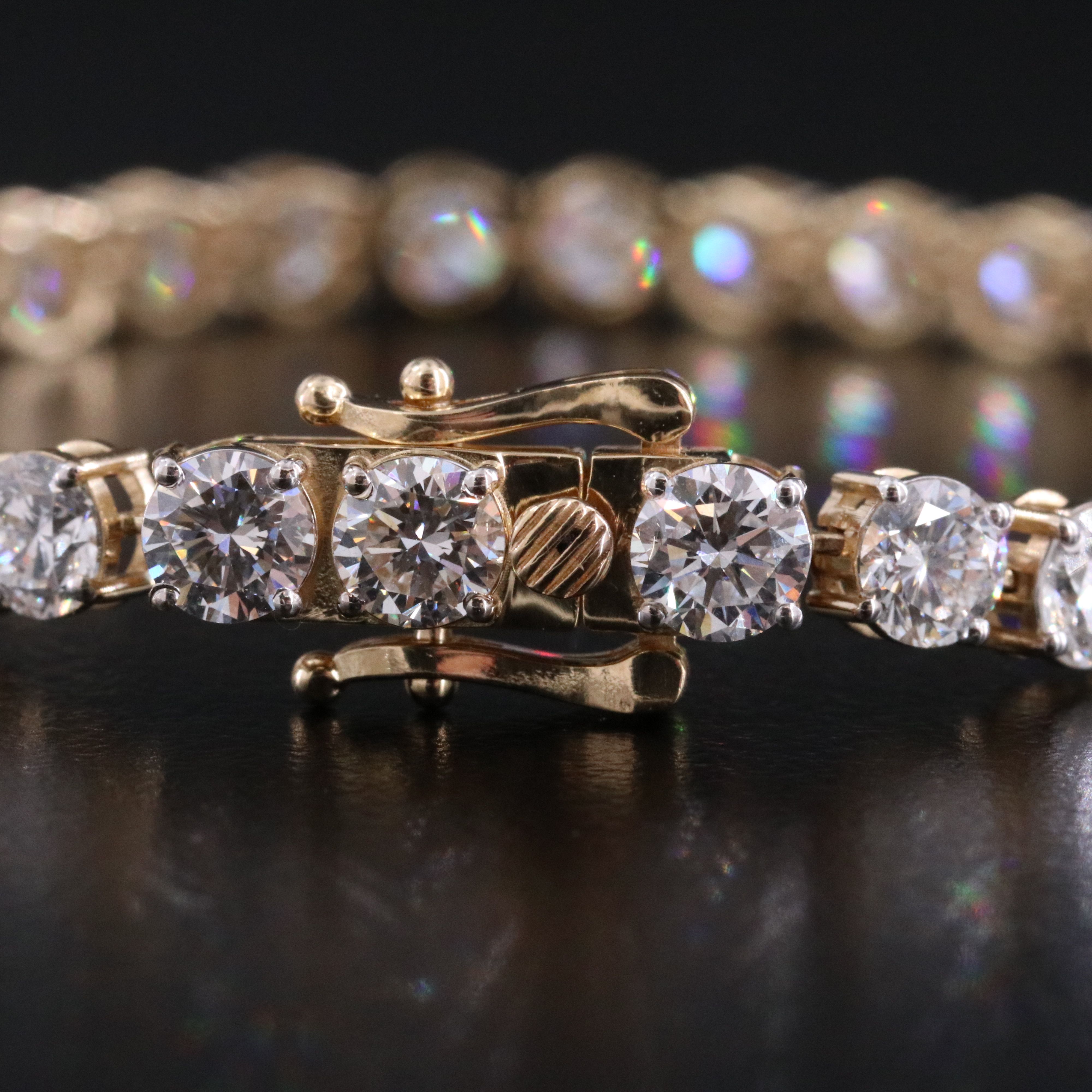 14K 10.11 CTW Lab Grown Diamond Line Bracelet