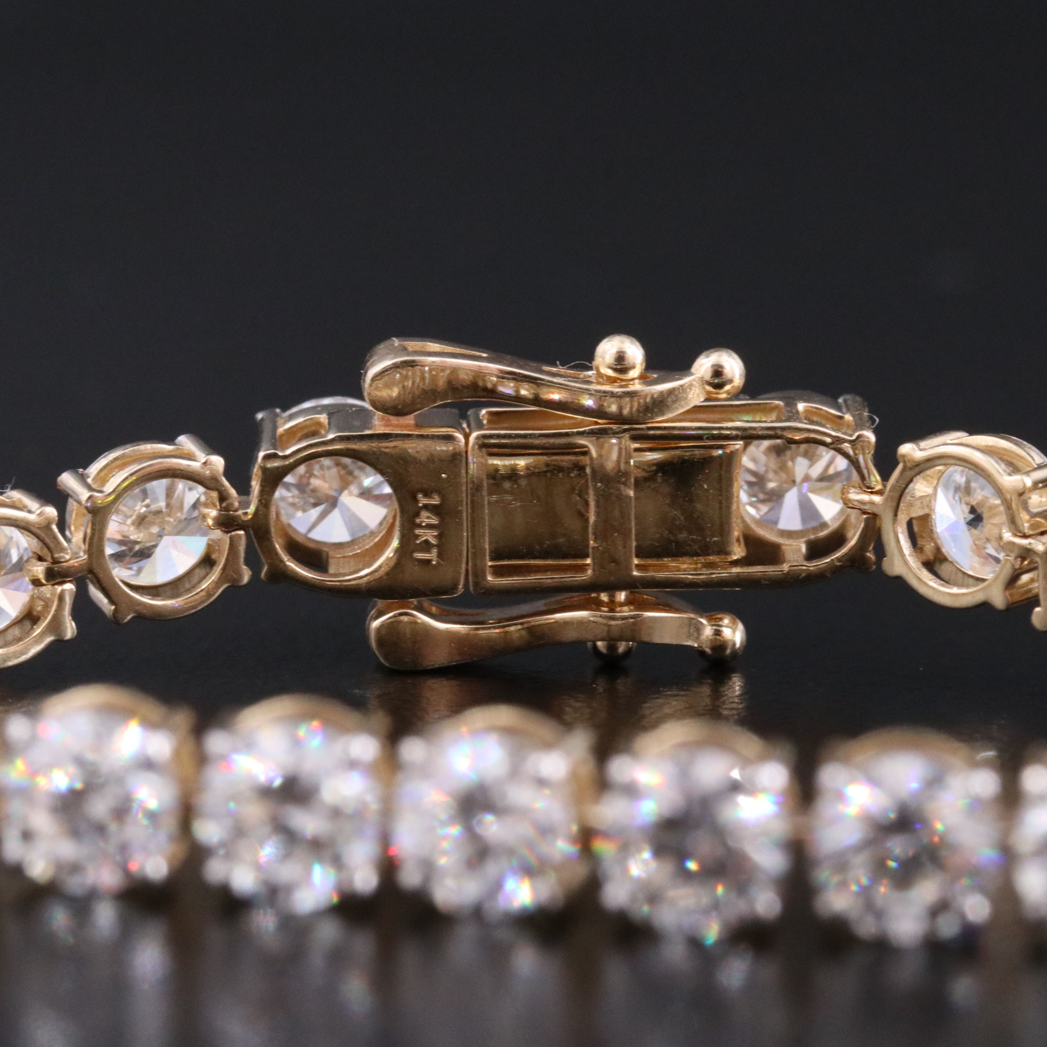 14K 10.11 CTW Lab Grown Diamond Line Bracelet