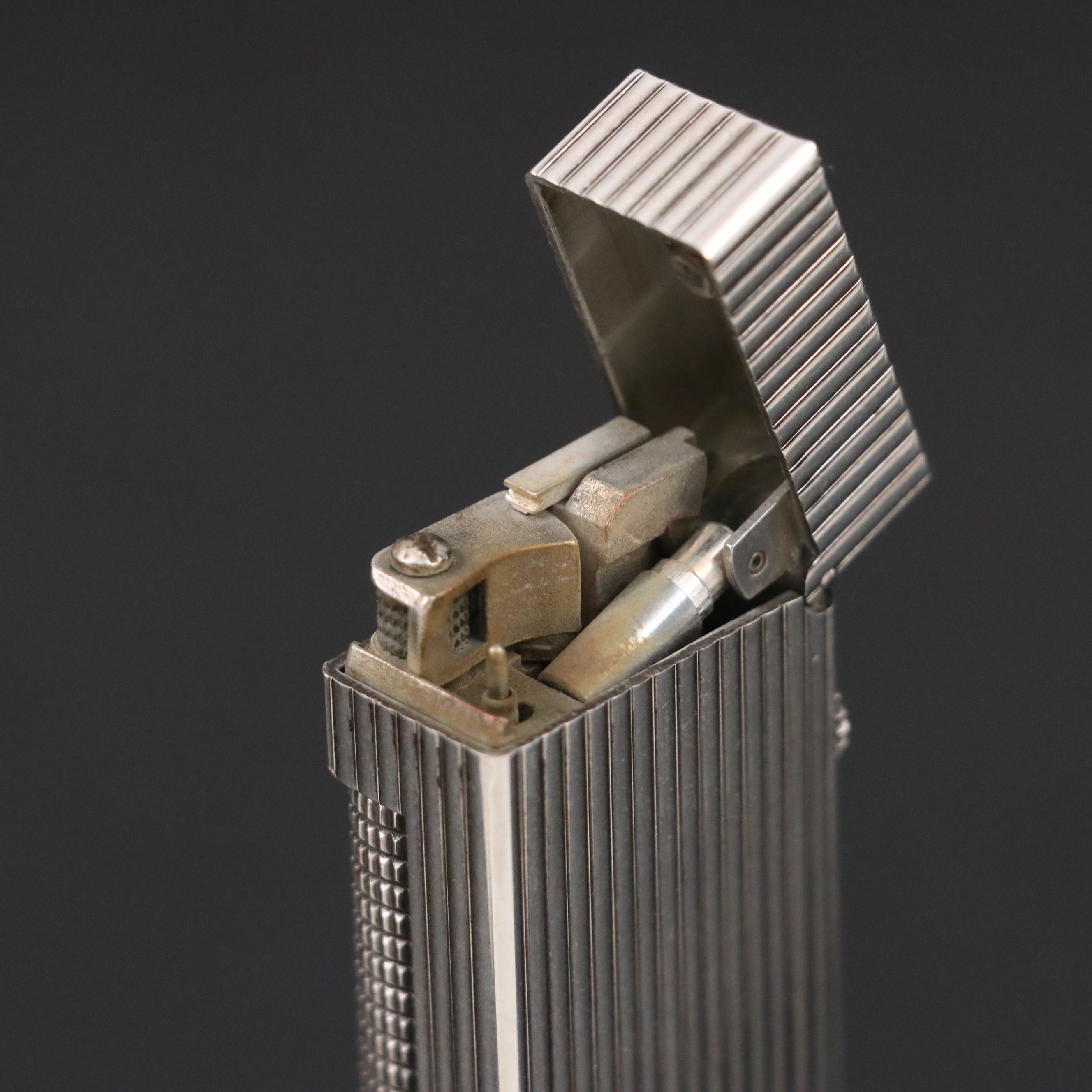 Alfred Dunhill Silver Plate Butane Lighter, Mid-20th Century