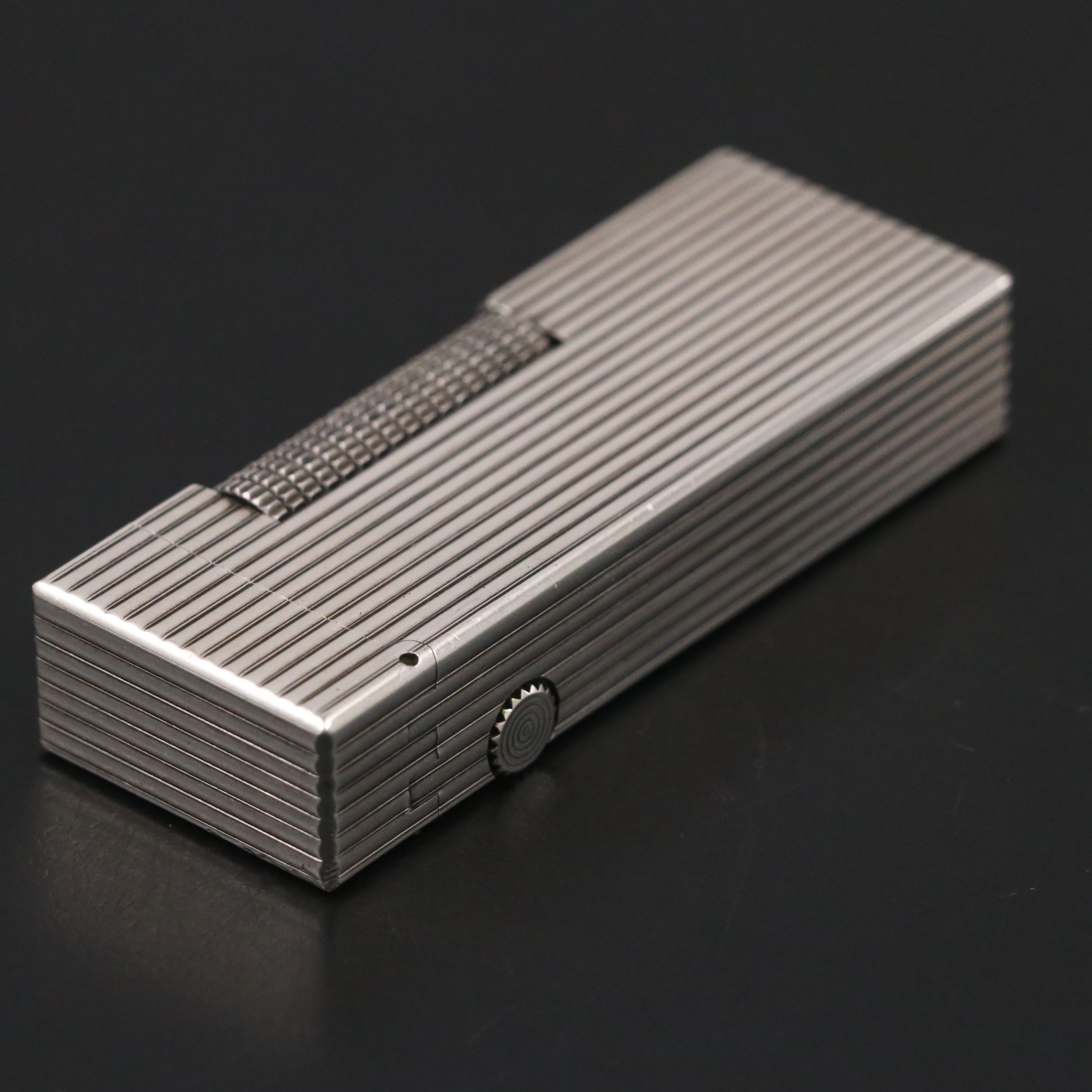 Alfred Dunhill Silver Plate Butane Lighter, Mid-20th Century