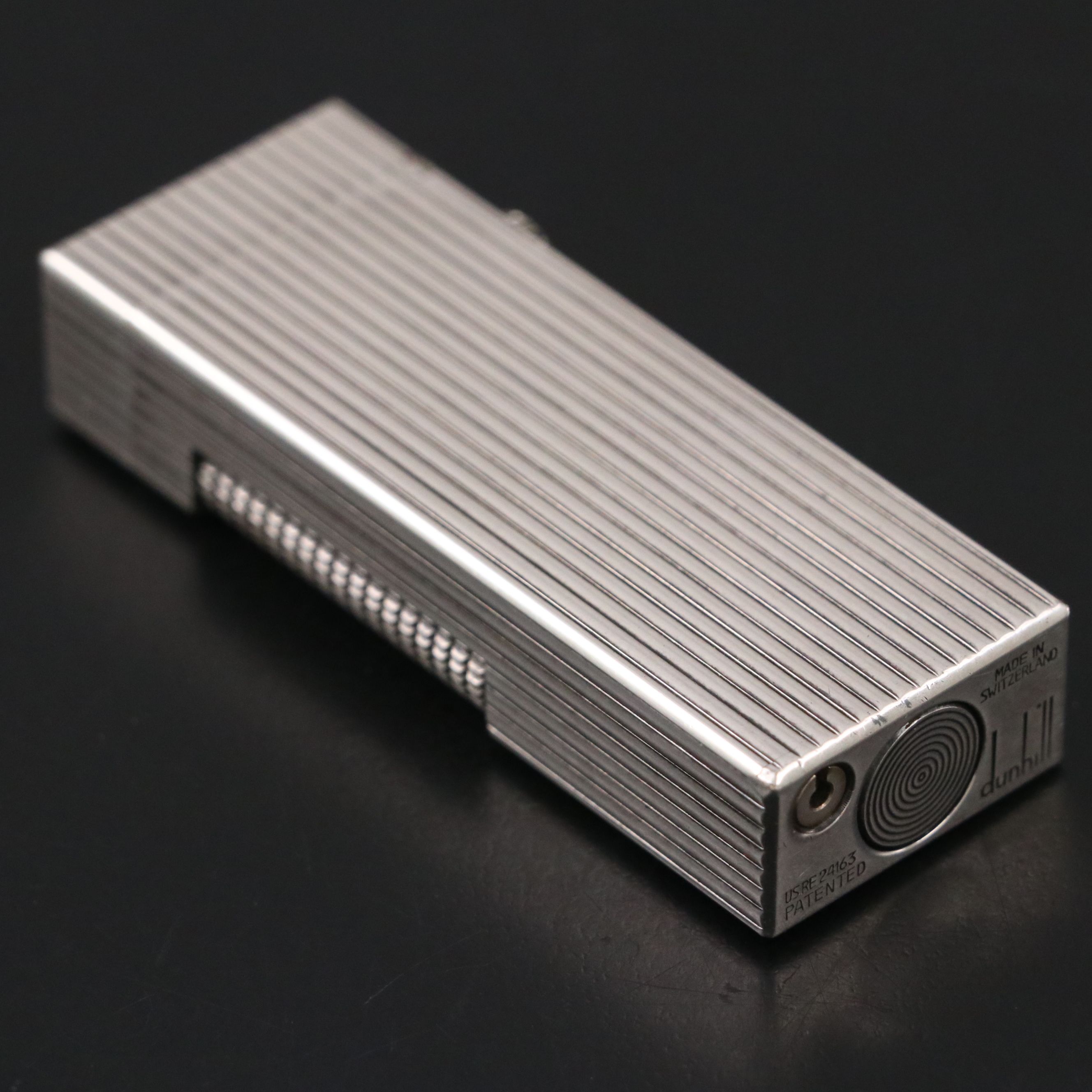 Alfred Dunhill Silver Plate Butane Lighter, Mid-20th Century