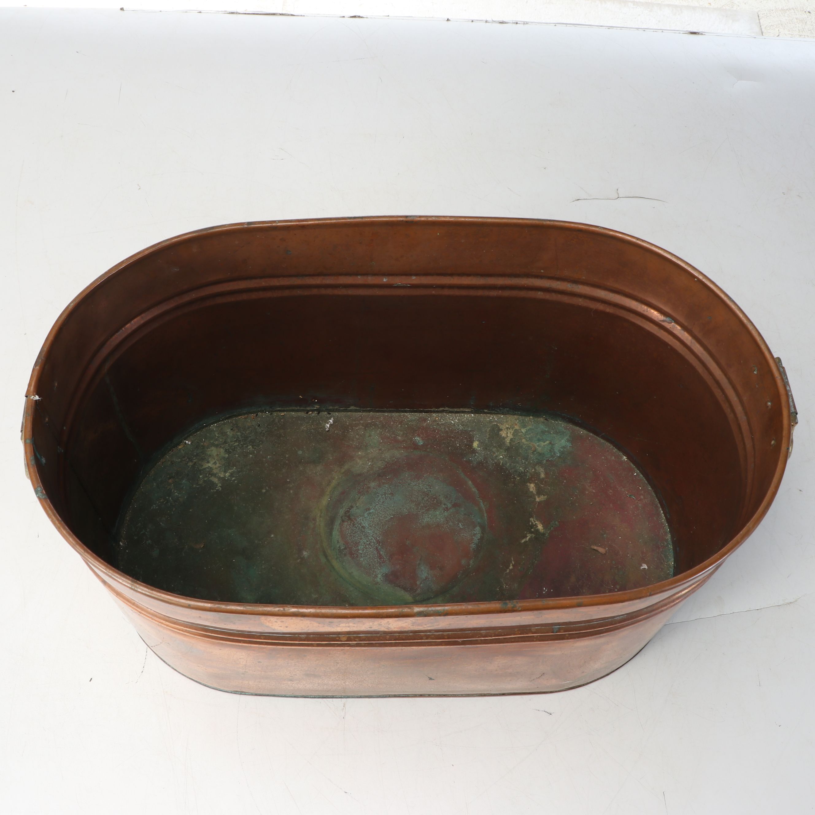 Rustic Copper Boiler Wash Tub