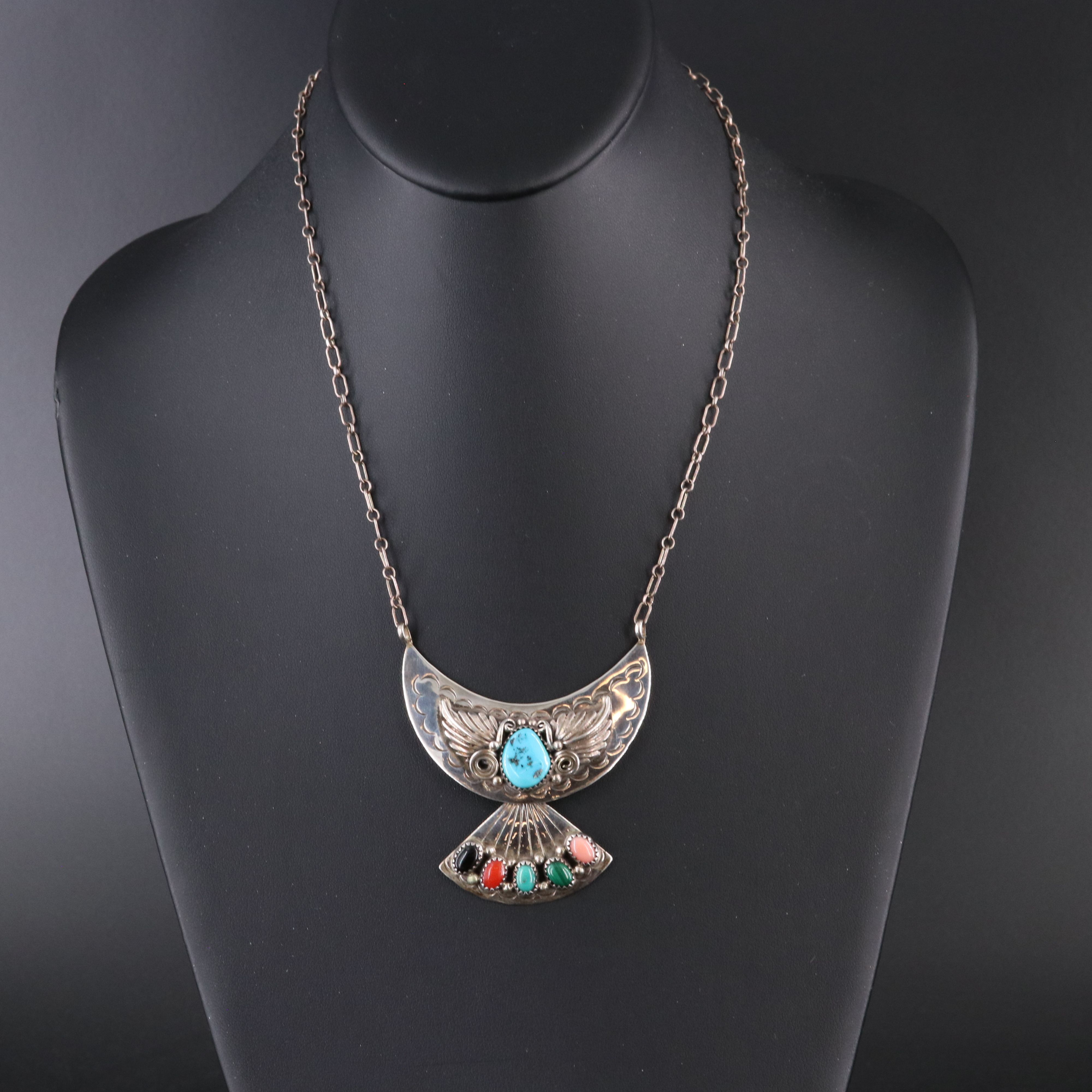 Richard and Rita Begay Navajo Diné Sterling Turquoise Necklace