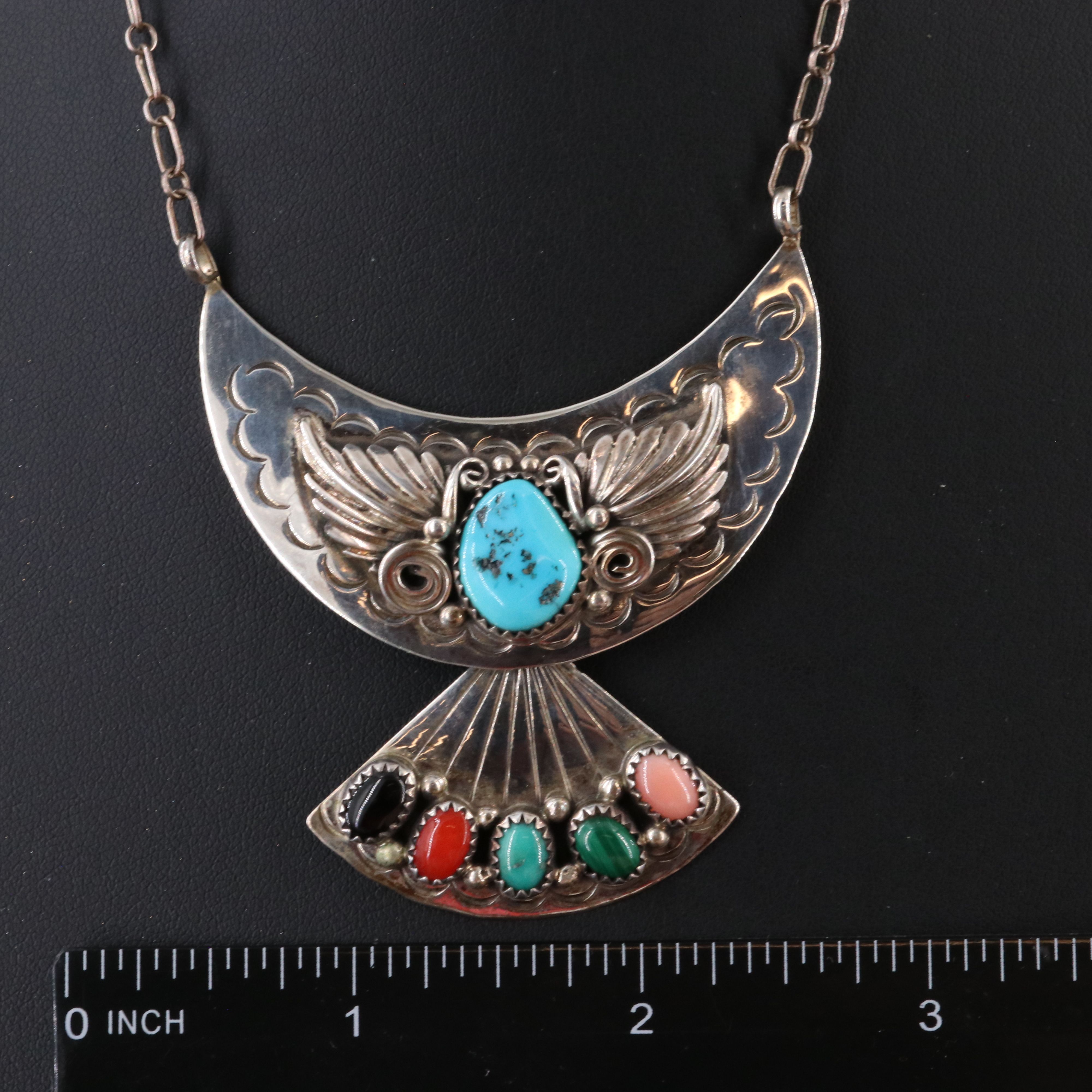 Richard and Rita Begay Navajo Diné Sterling Turquoise Necklace