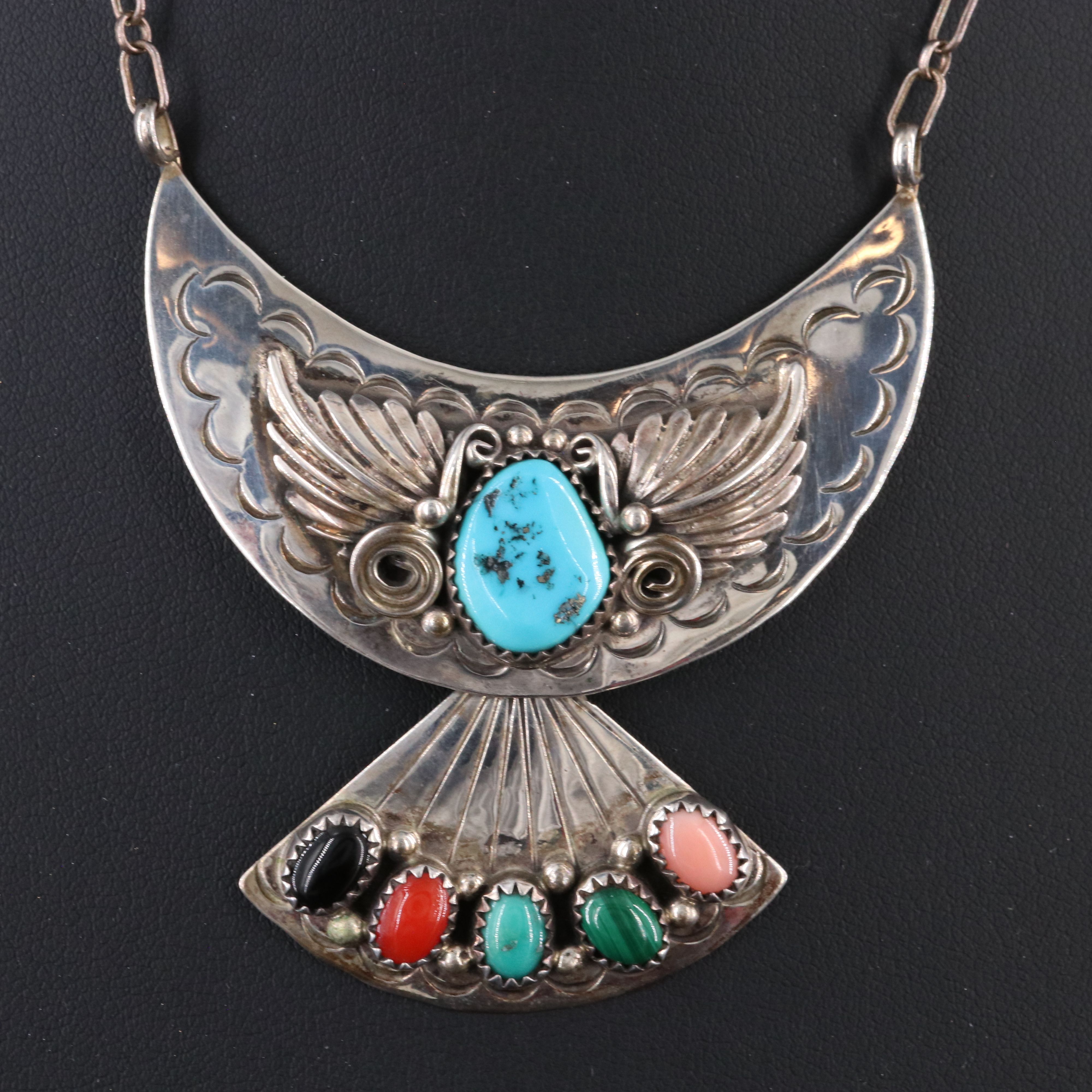 Richard and Rita Begay Navajo Diné Sterling Turquoise Necklace