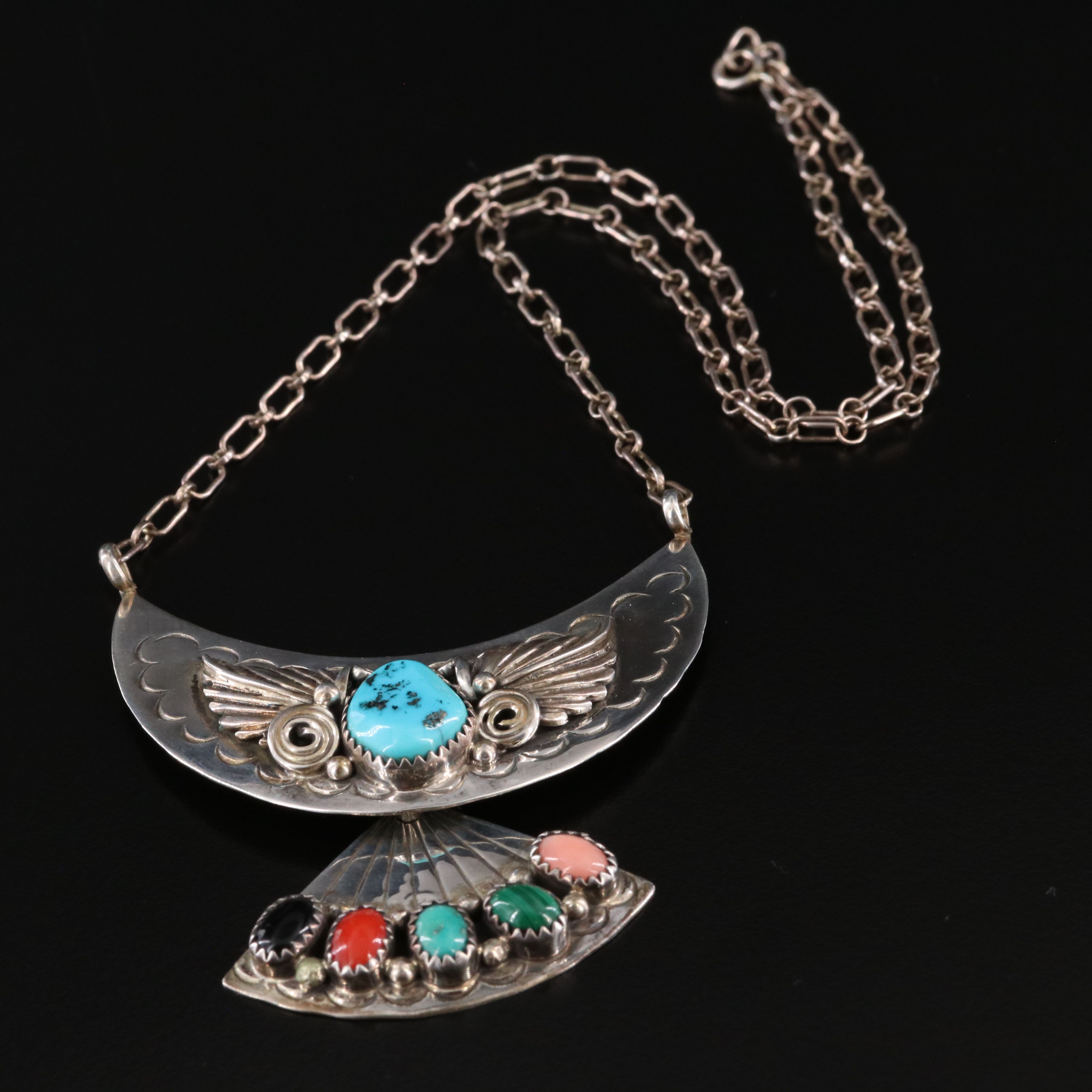 Richard and Rita Begay Navajo Diné Sterling Turquoise Necklace