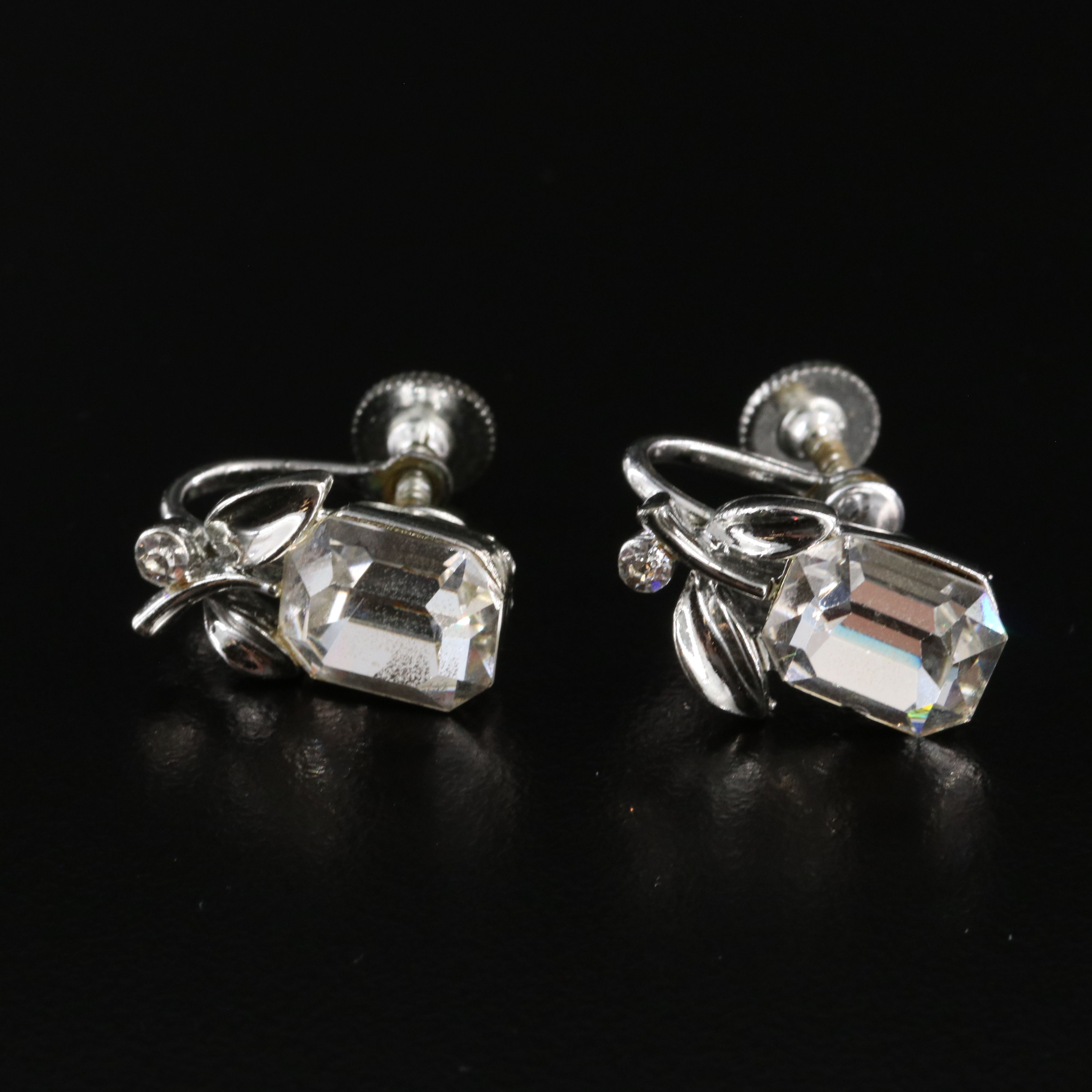 Lisner Rhinestone Necklace and Earrings Set, 1960s