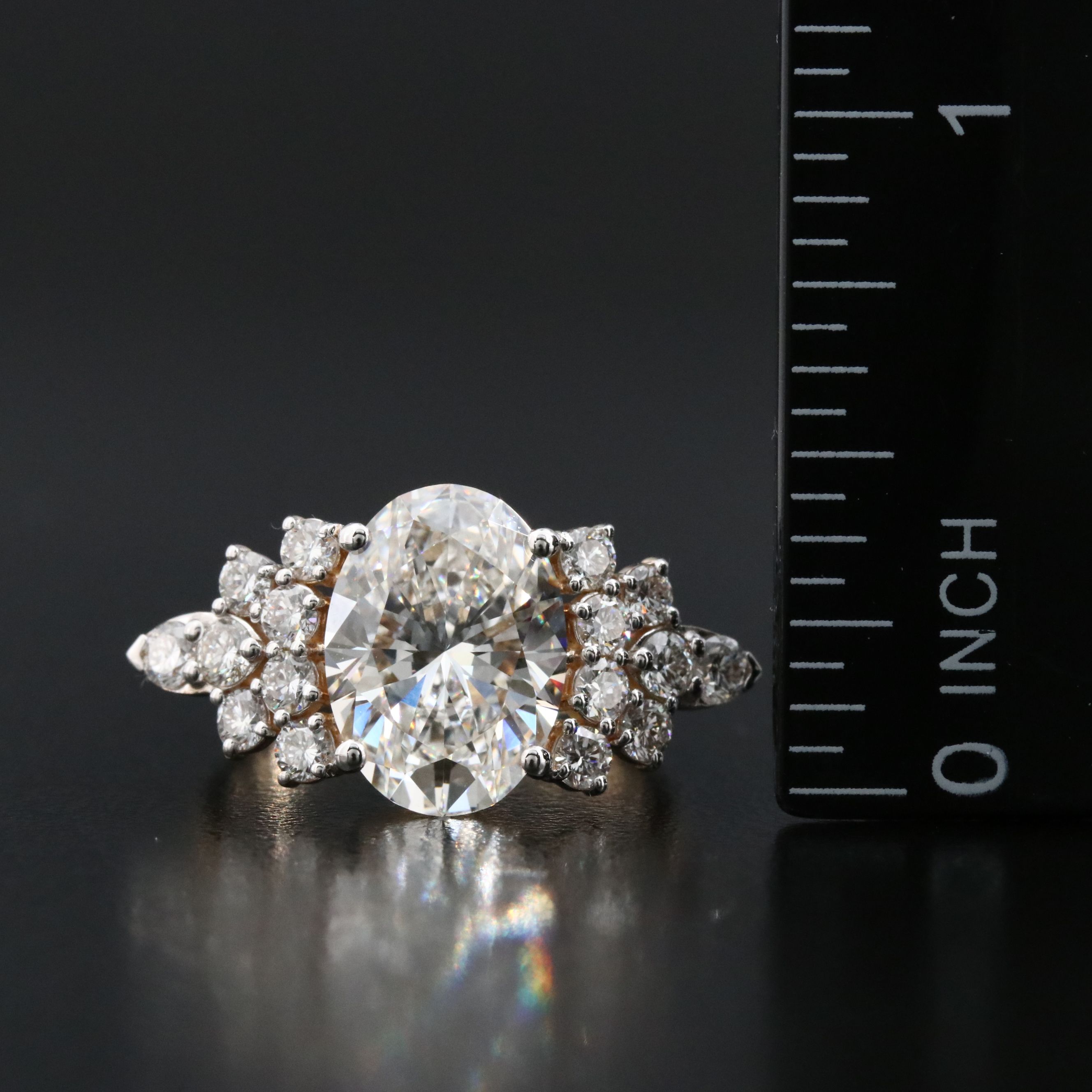 18K 4.93 CTW Lab Grown Diamond Ring with IGI Report