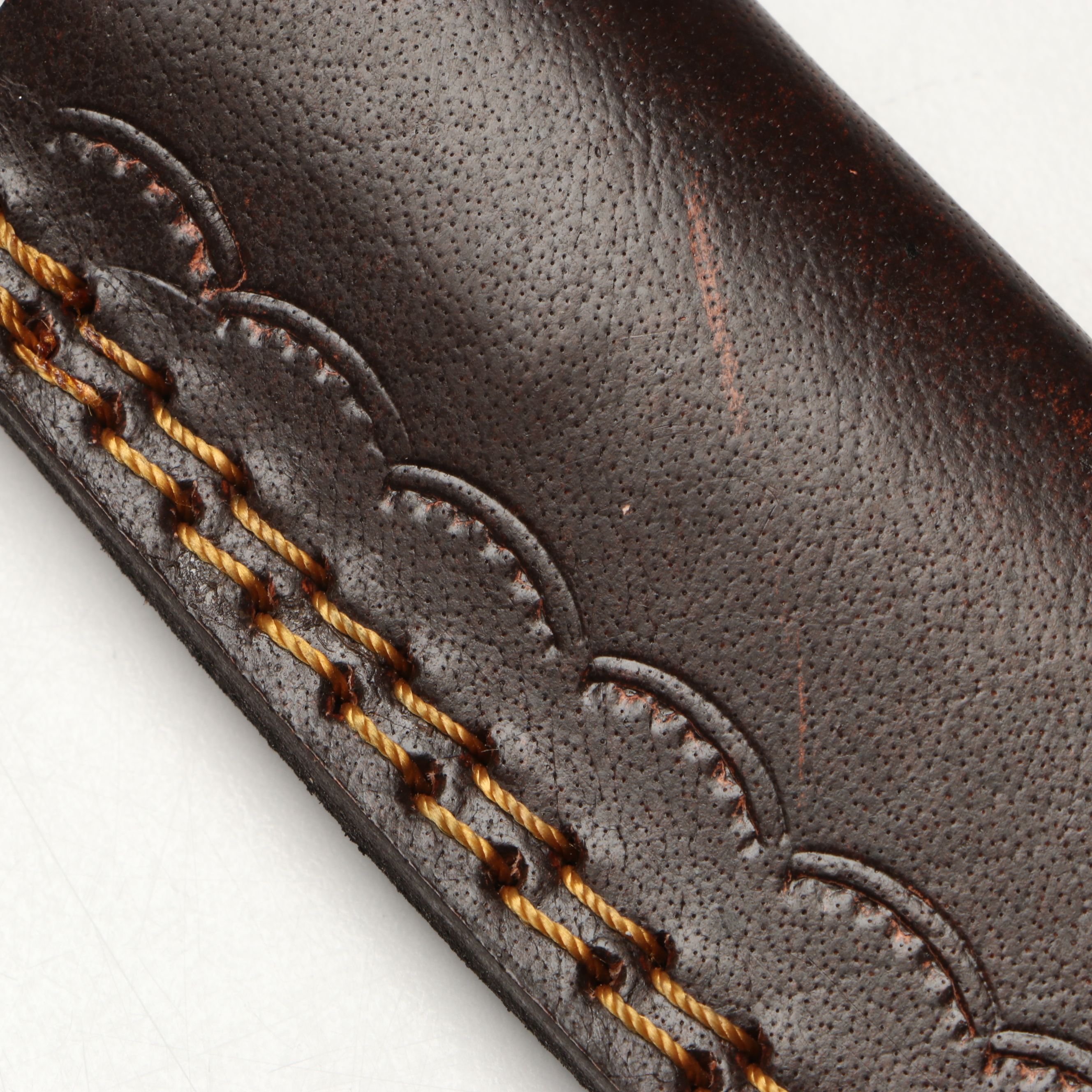 Damascus Steel Skinner and Hunting Knives in Leather Scabbards